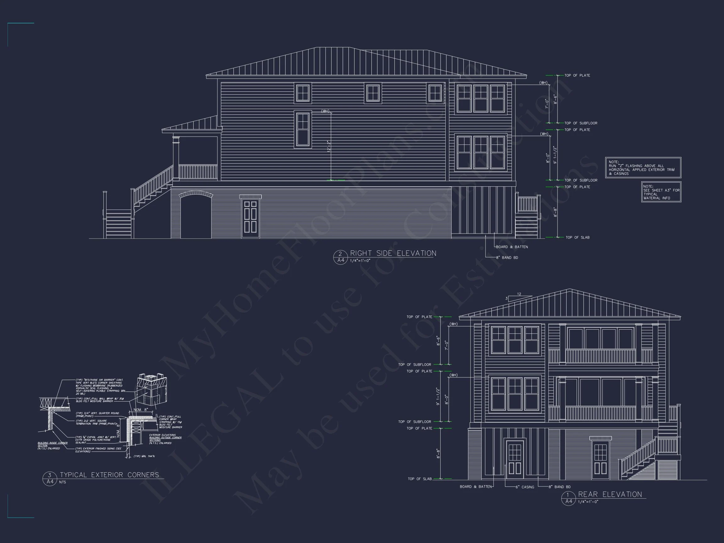 17-1359 HOUSE PLAN - Contemporary Beach House Plan with 3 Bedrooms and CAD Blueprints 3 Contemporary Beach house Plan with 3 Bedrooms and CAD Blueprints