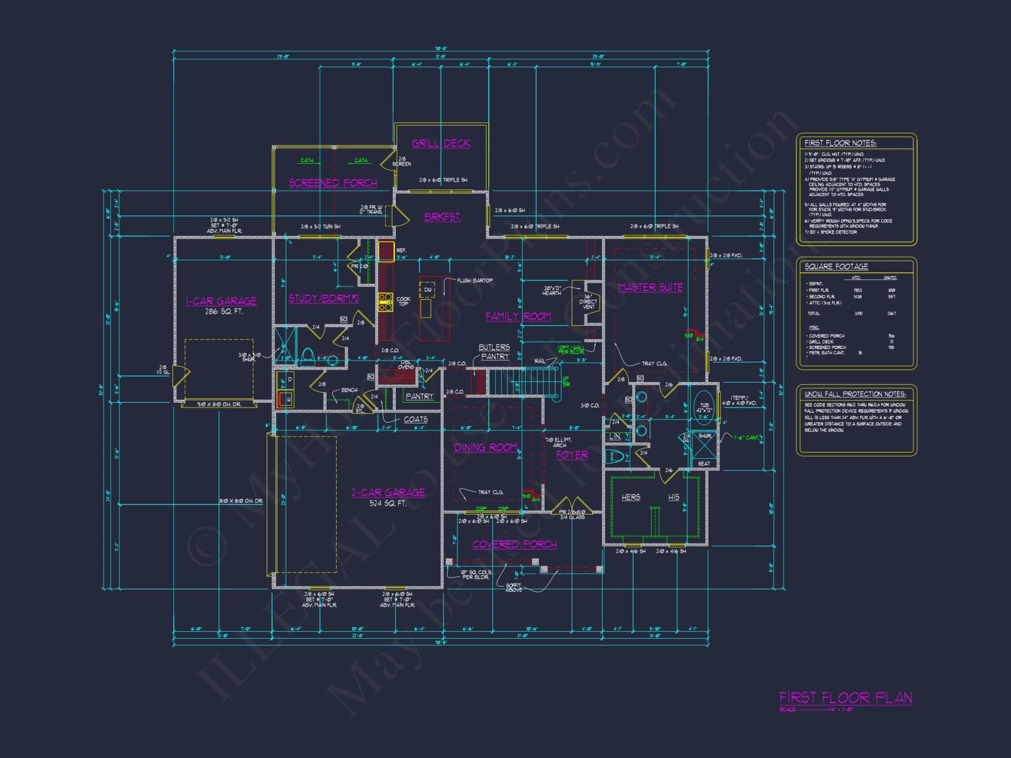 Traditional Craftsman house Plan with Spacious Floor Designs