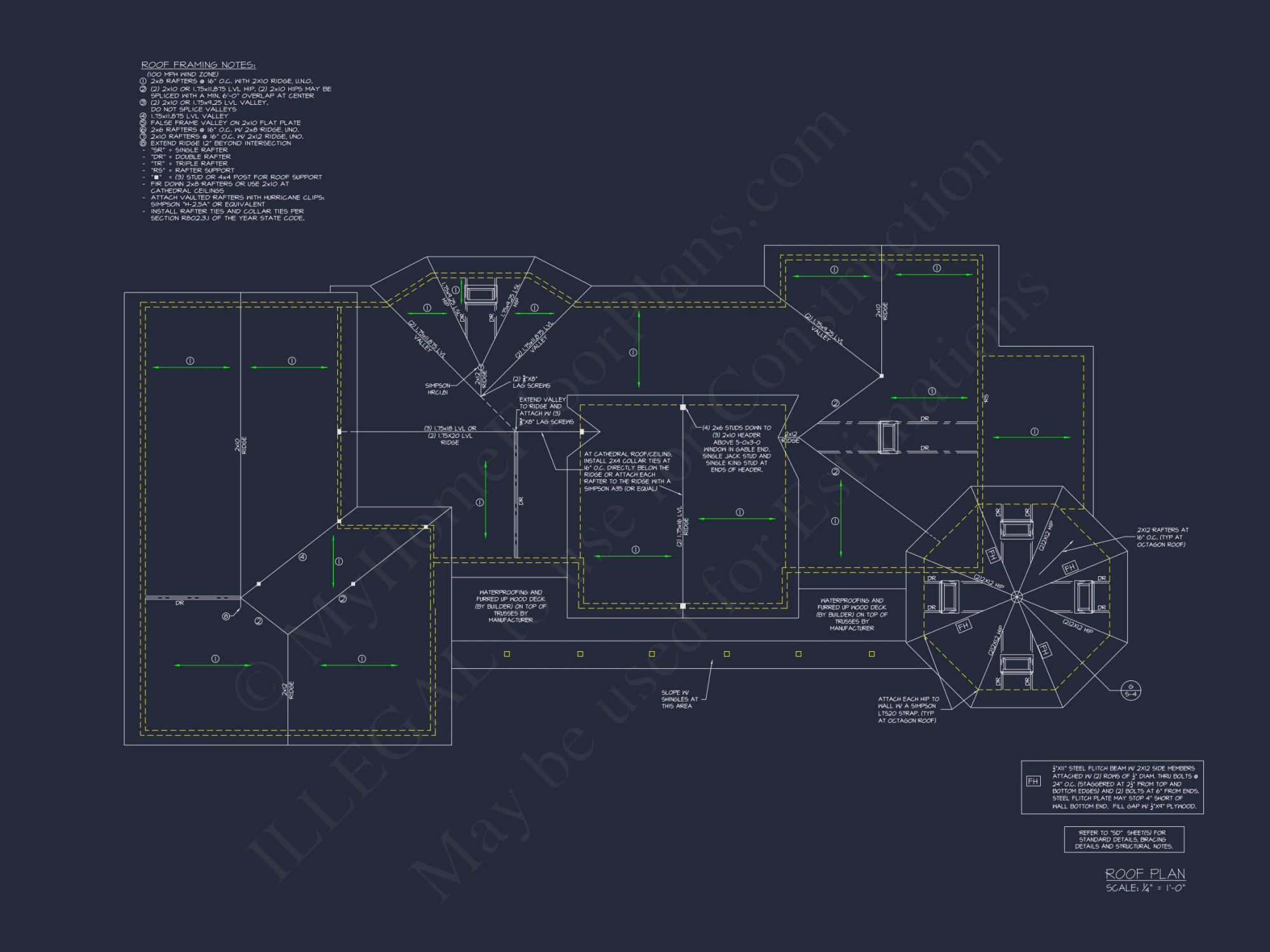 Traditional 2-Story house Plan with CAD Architecture Designs