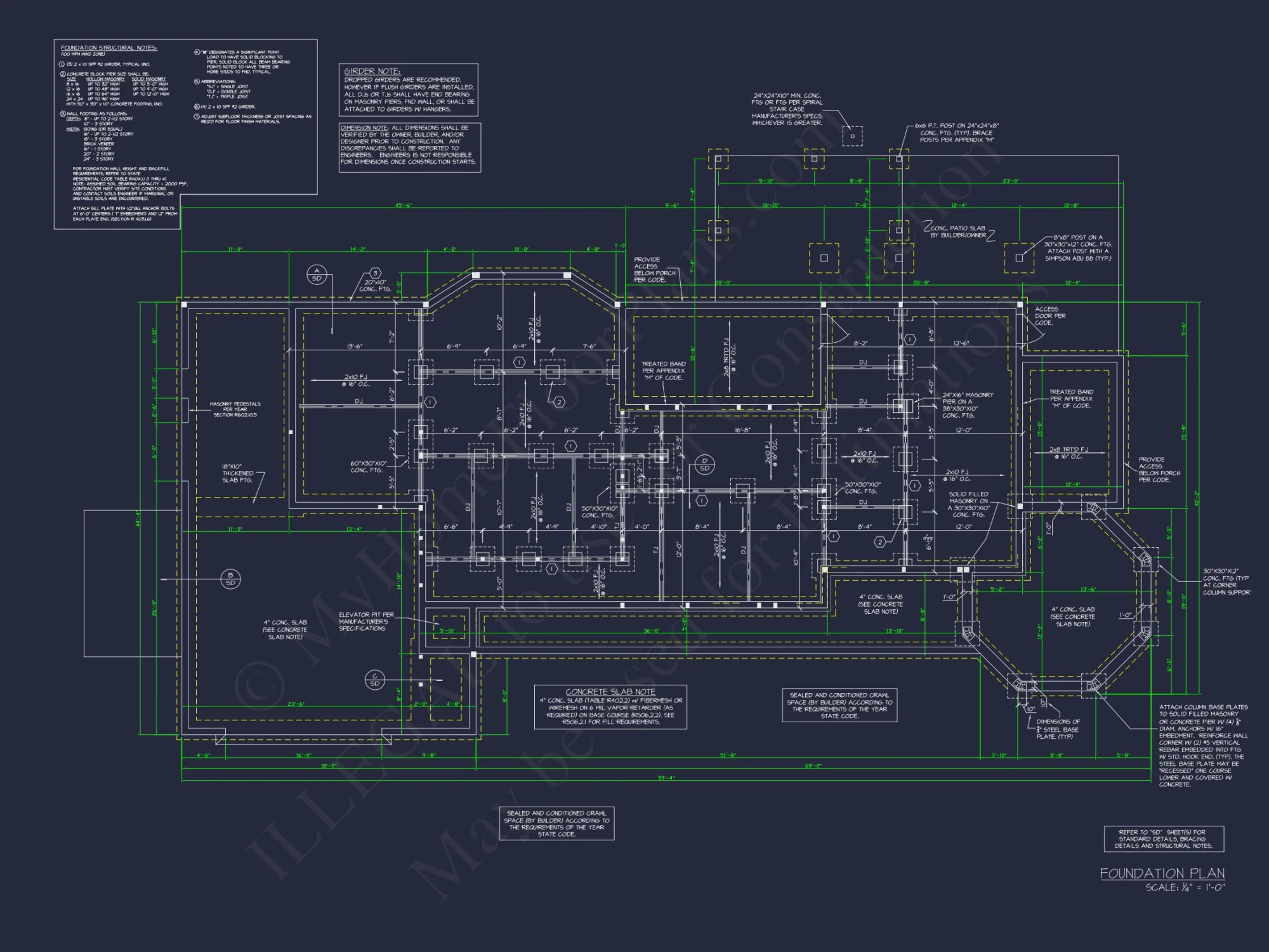 Traditional 2-Story house Plan with CAD Architecture Designs