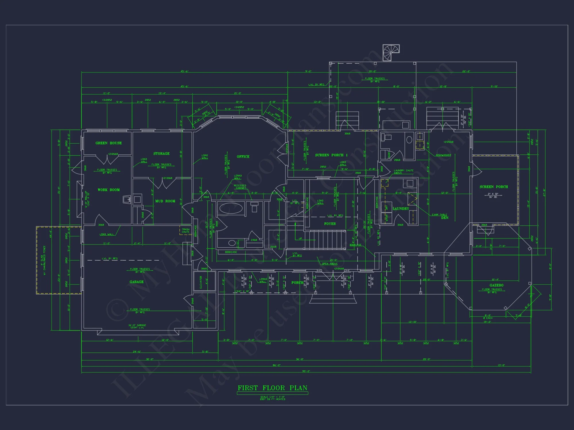 Traditional 2-Story house Plan with CAD Architecture Designs