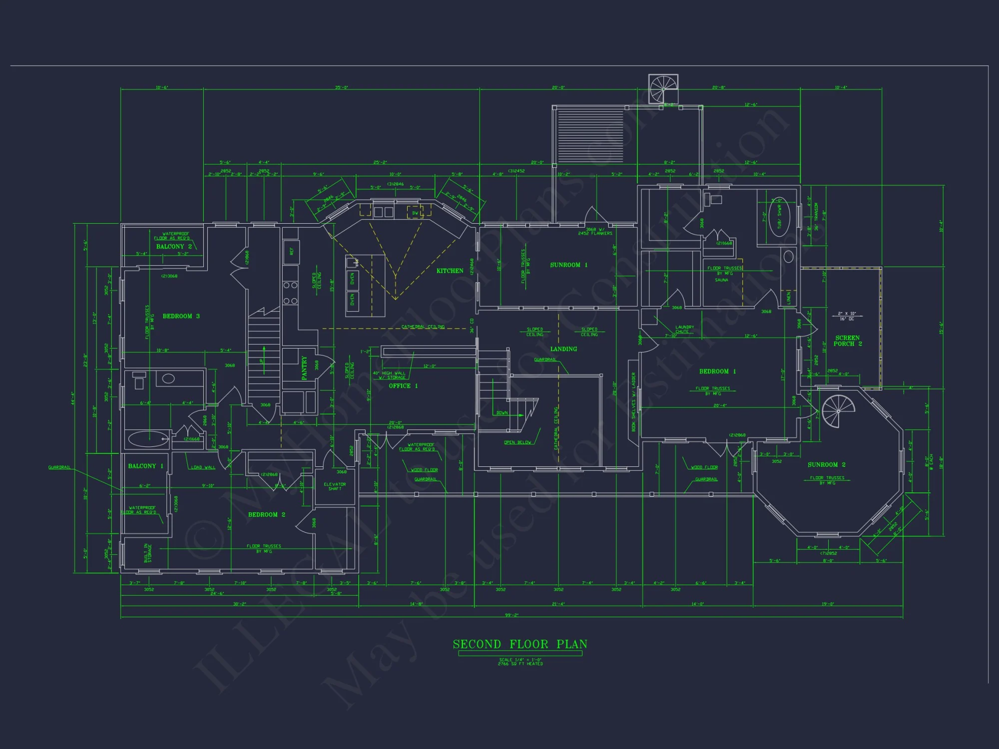 Traditional 2-Story house Plan with CAD Architecture Designs