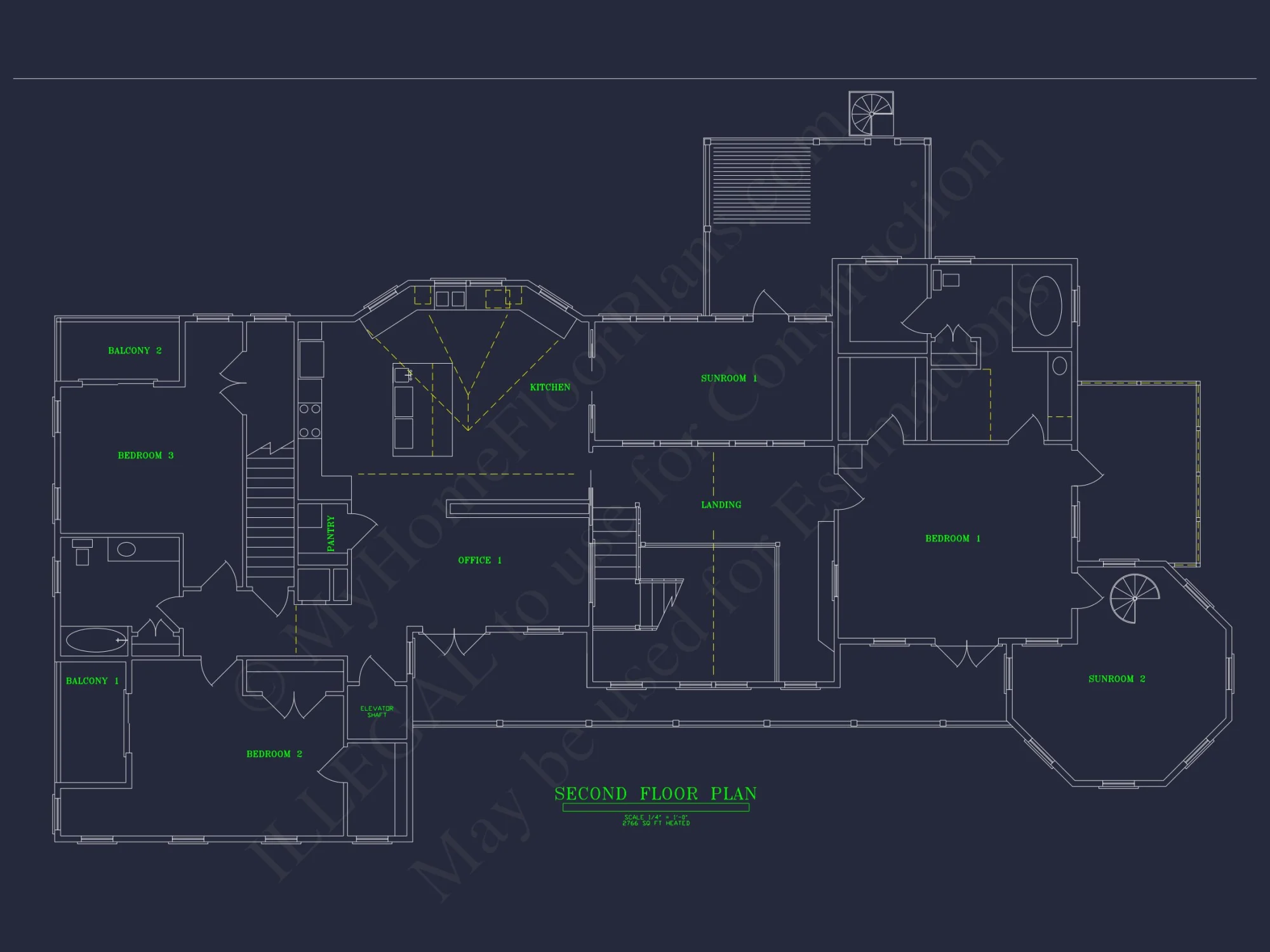 Traditional 2-Story house Plan with CAD Architecture Designs