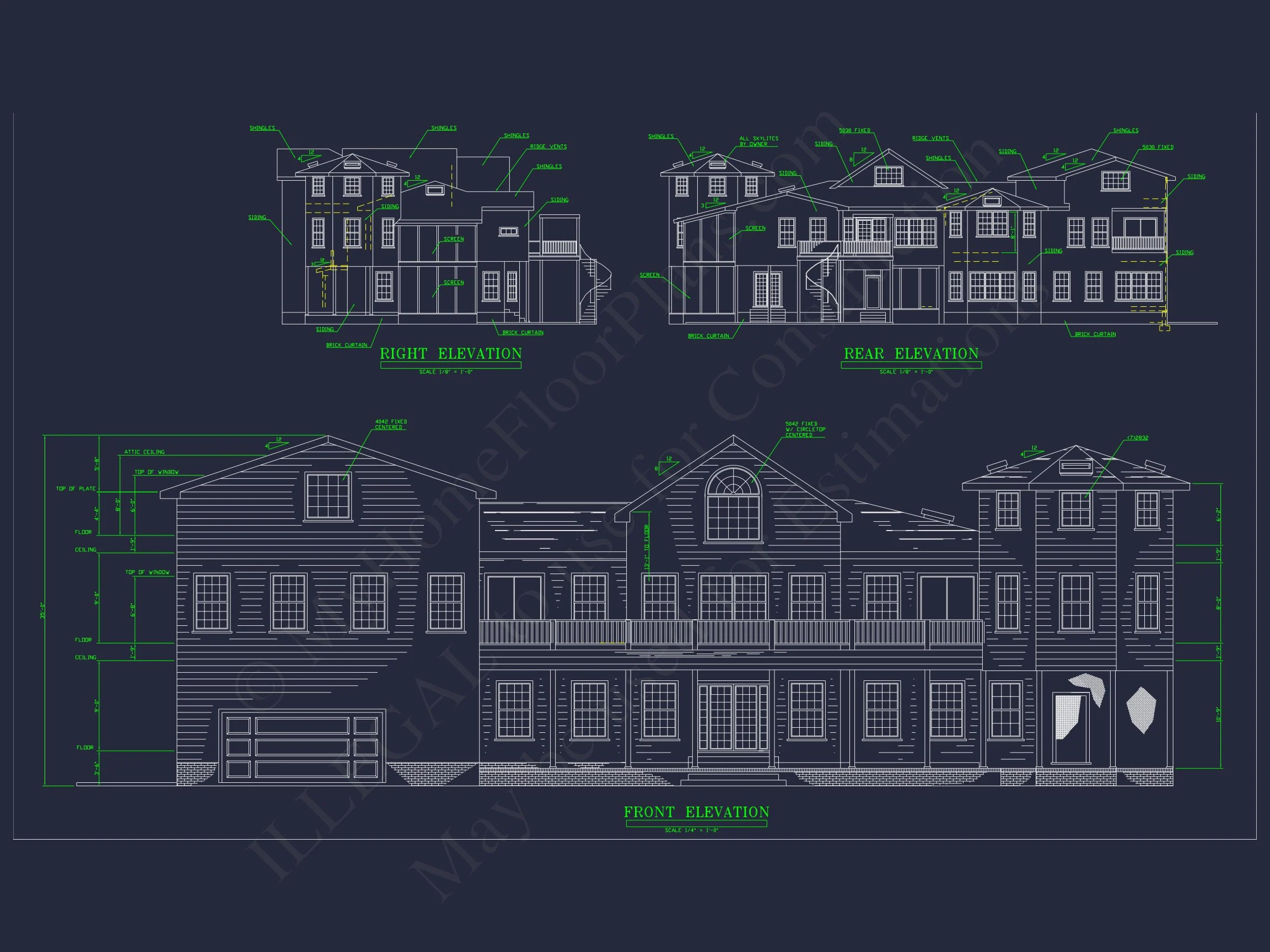 17-1150 HOUSE PLAN - Traditional 2-Story House Plan with CAD Architecture Designs 2 Traditional 2-Story house Plan with CAD Architecture Designs