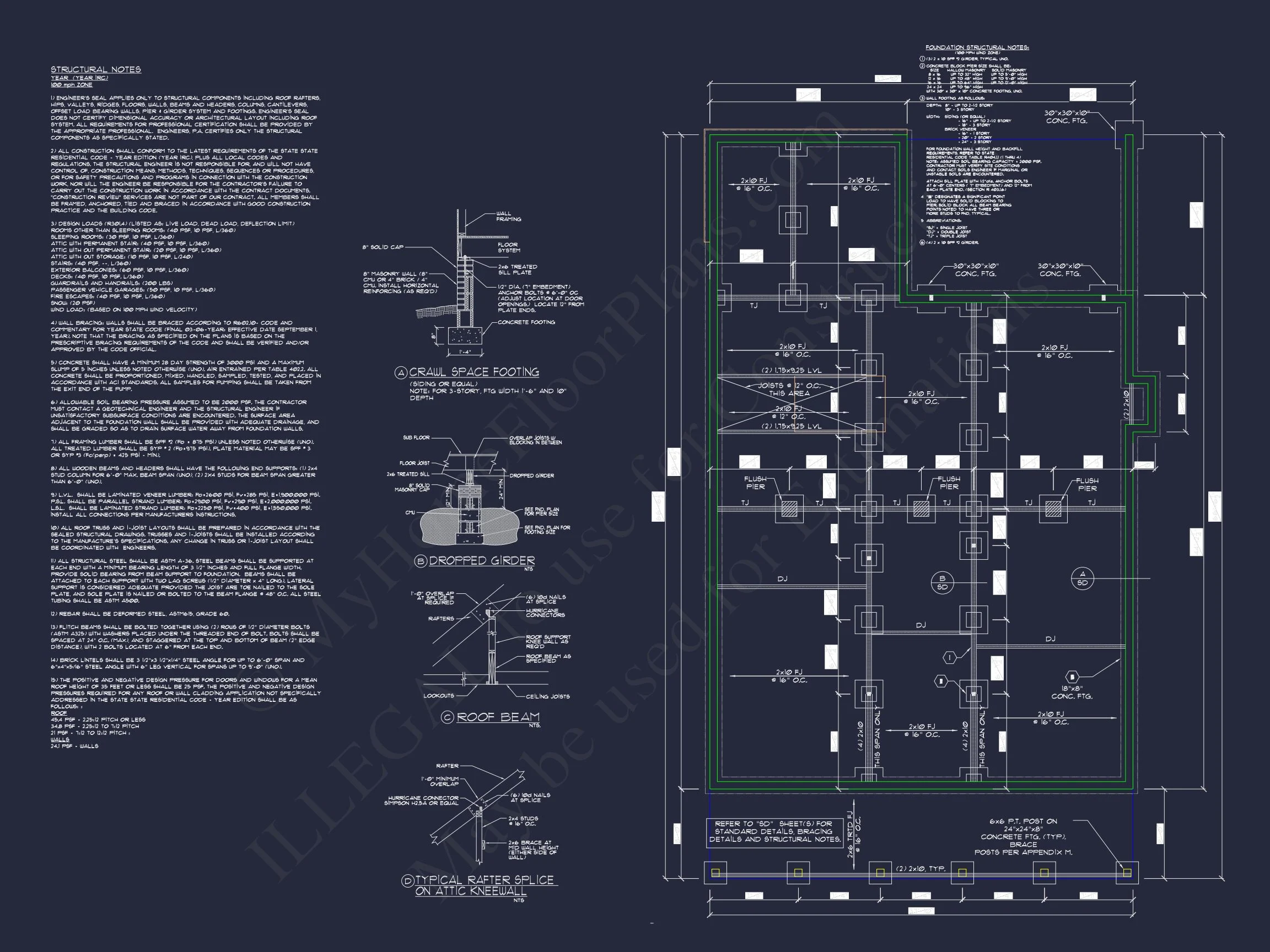 Stunning house Plan with 3 Floors, CAD Designs & Blueprint