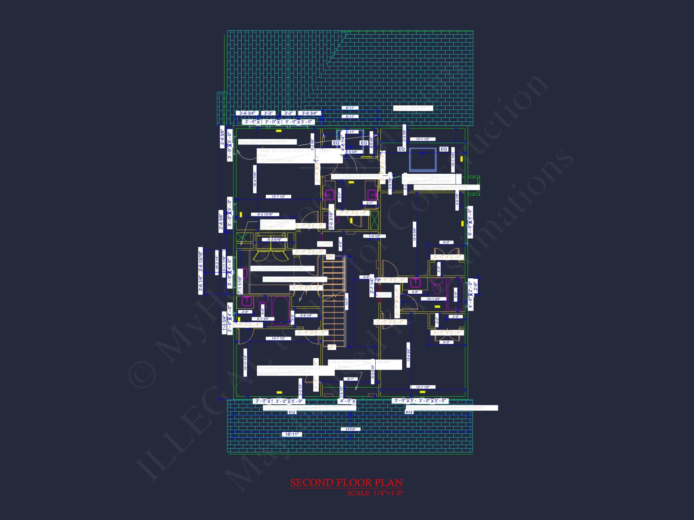 Stunning house Plan with 3 Floors, CAD Designs & Blueprint