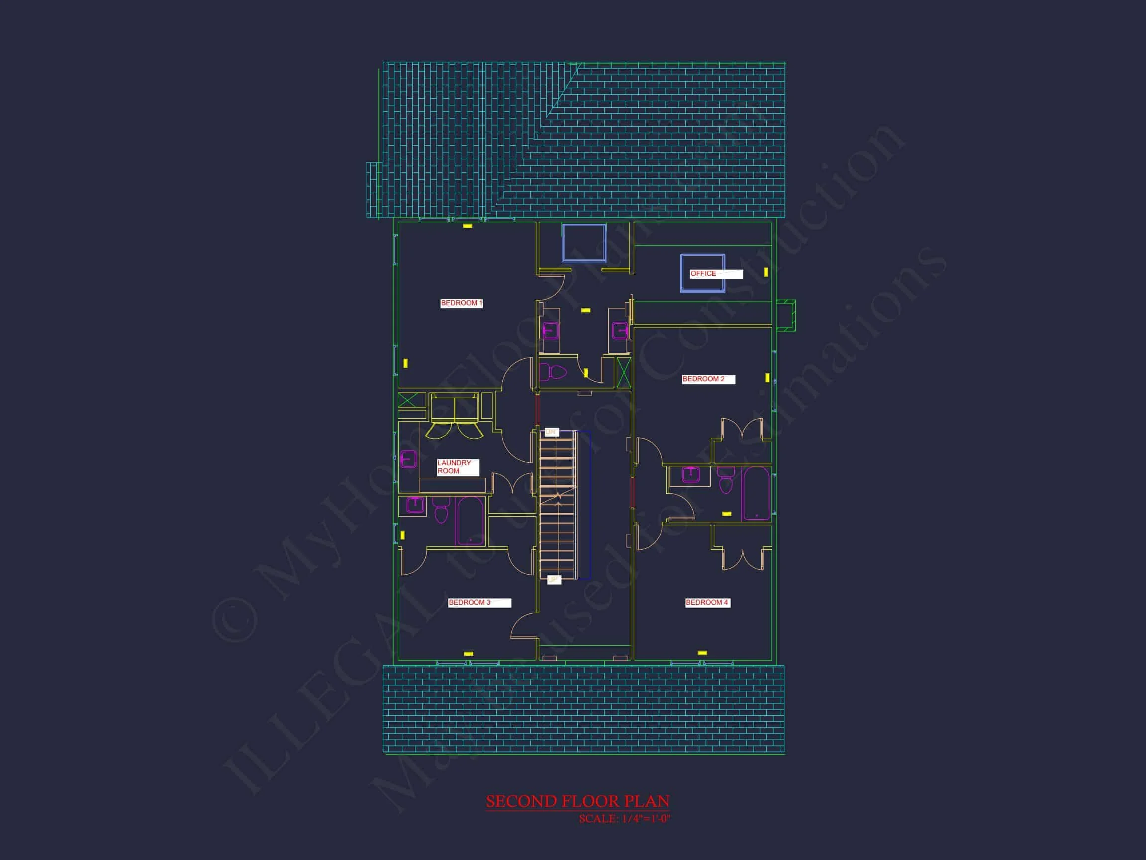 Stunning house Plan with 3 Floors, CAD Designs & Blueprint