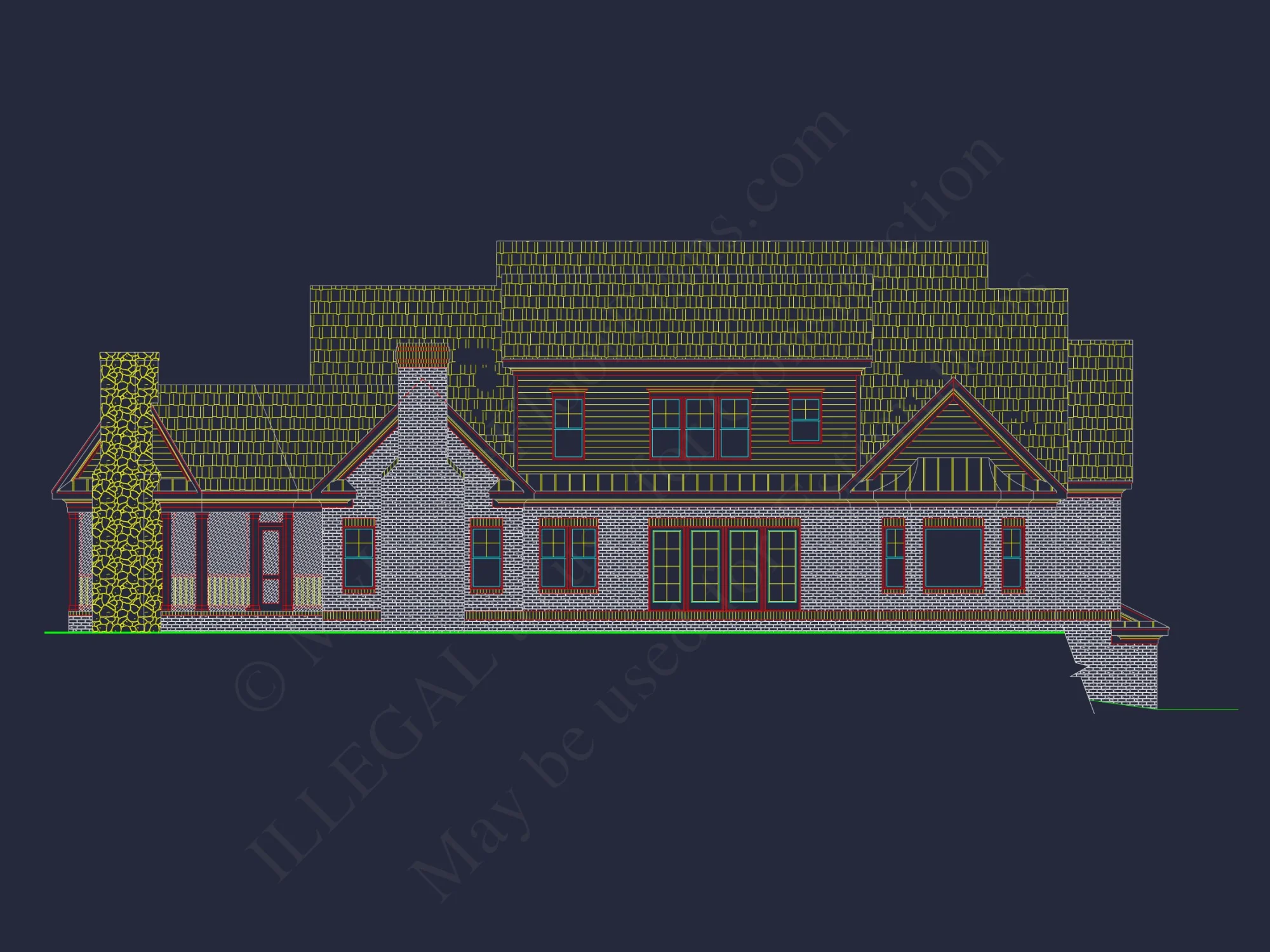 Luxurious 2-Story house Plan with French Country Design