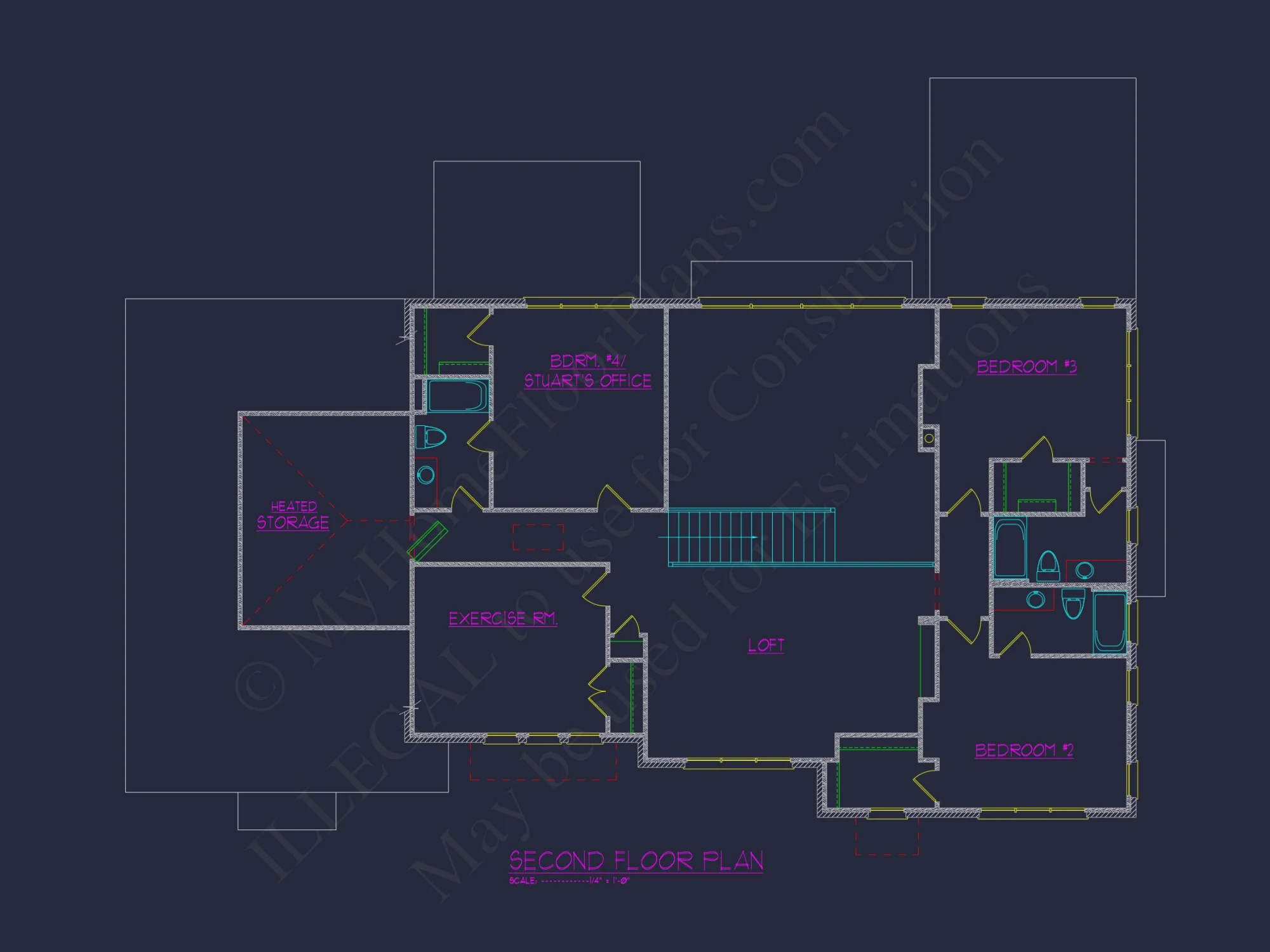 Stunning house Floor Plan with 4 Bedrooms – Modern CAD Designs