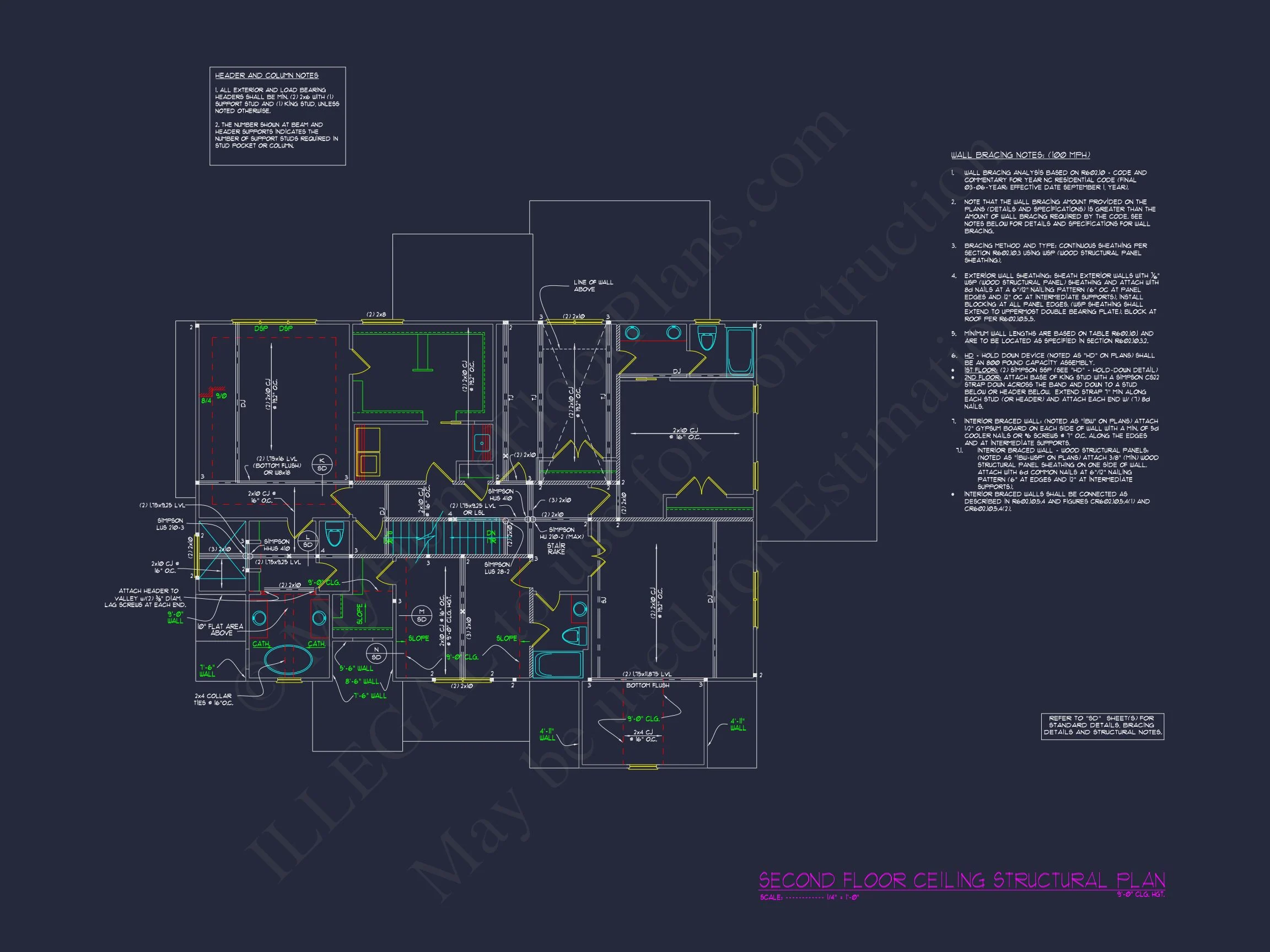 16-1819 HOUSE PLAN - Craftsman House Plan: Stunning CAD Blueprint with 5 Beds 11 Craftsman house Plan: Stunning CAD Blueprint with 5 Beds