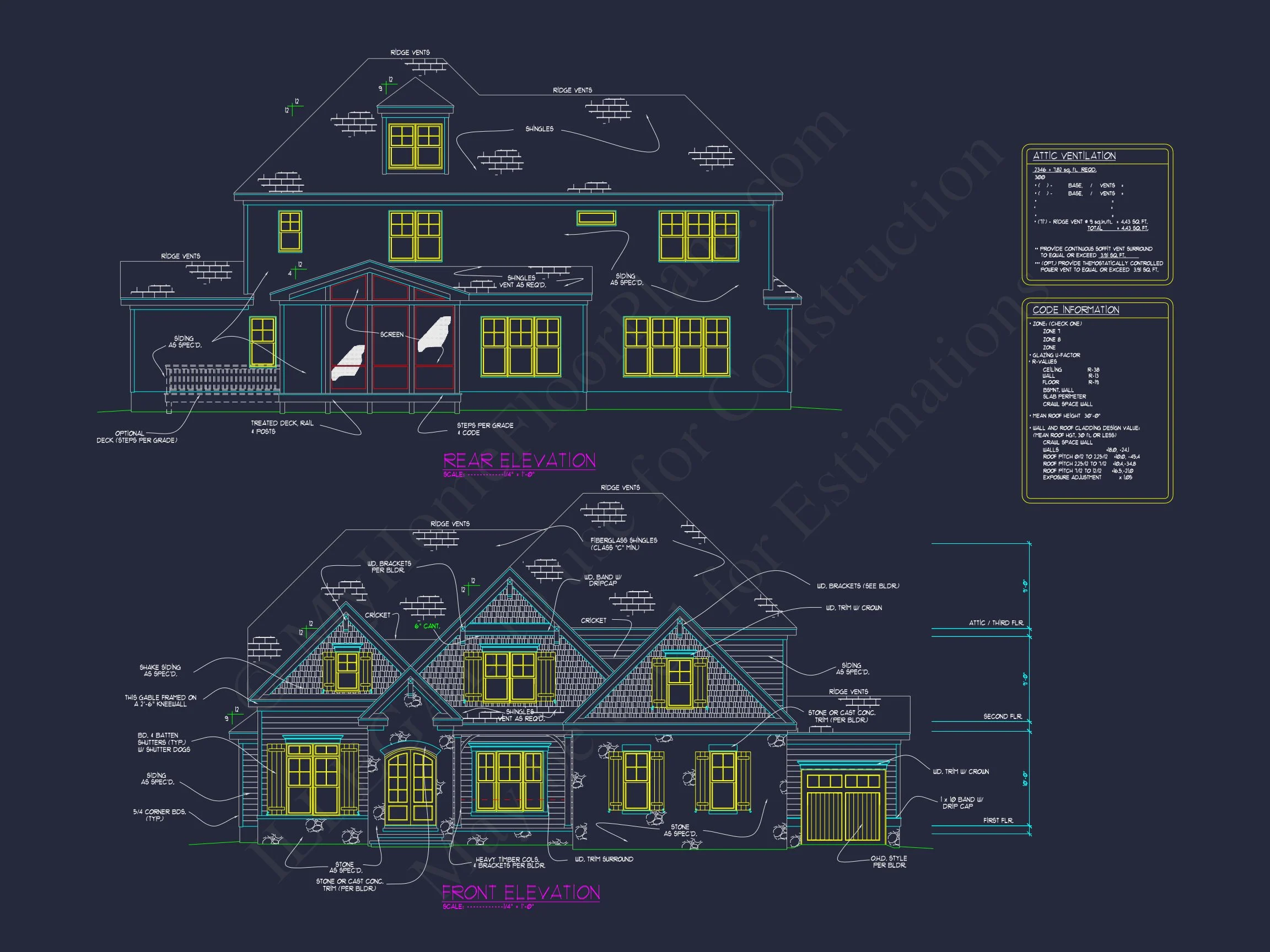 16-1819 HOUSE PLAN - Craftsman House Plan: Stunning CAD Blueprint with 5 Beds 2 Craftsman house Plan: Stunning CAD Blueprint with 5 Beds