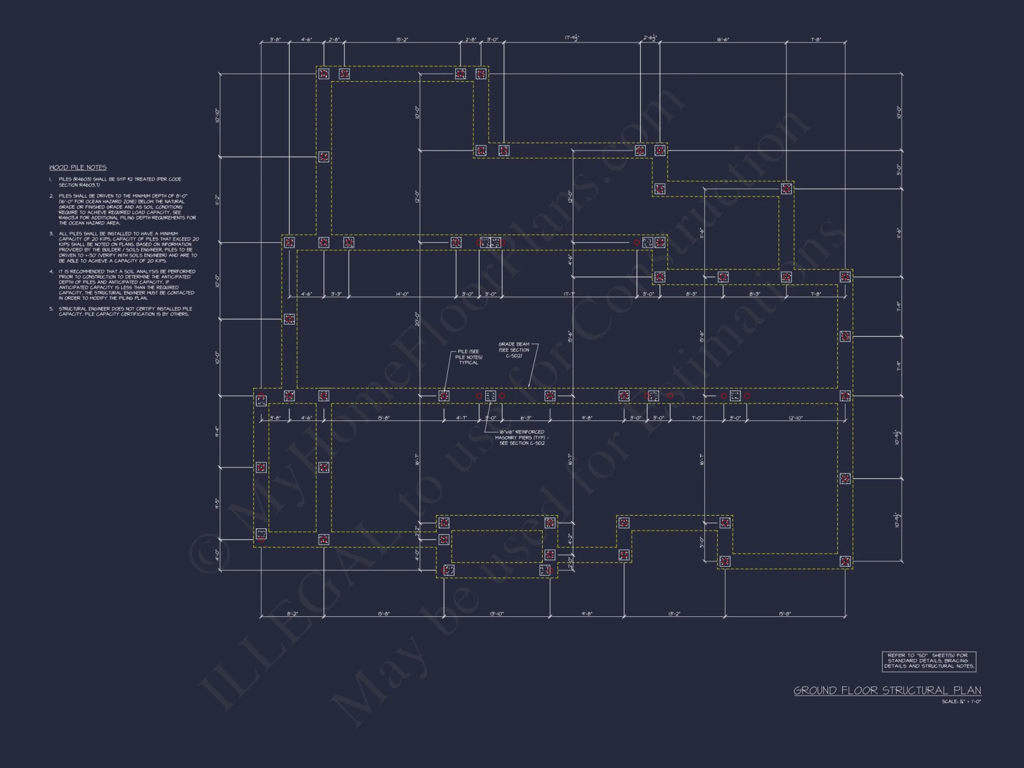 Expansive Coastal Beach house Plan with Elegant CAD Designs