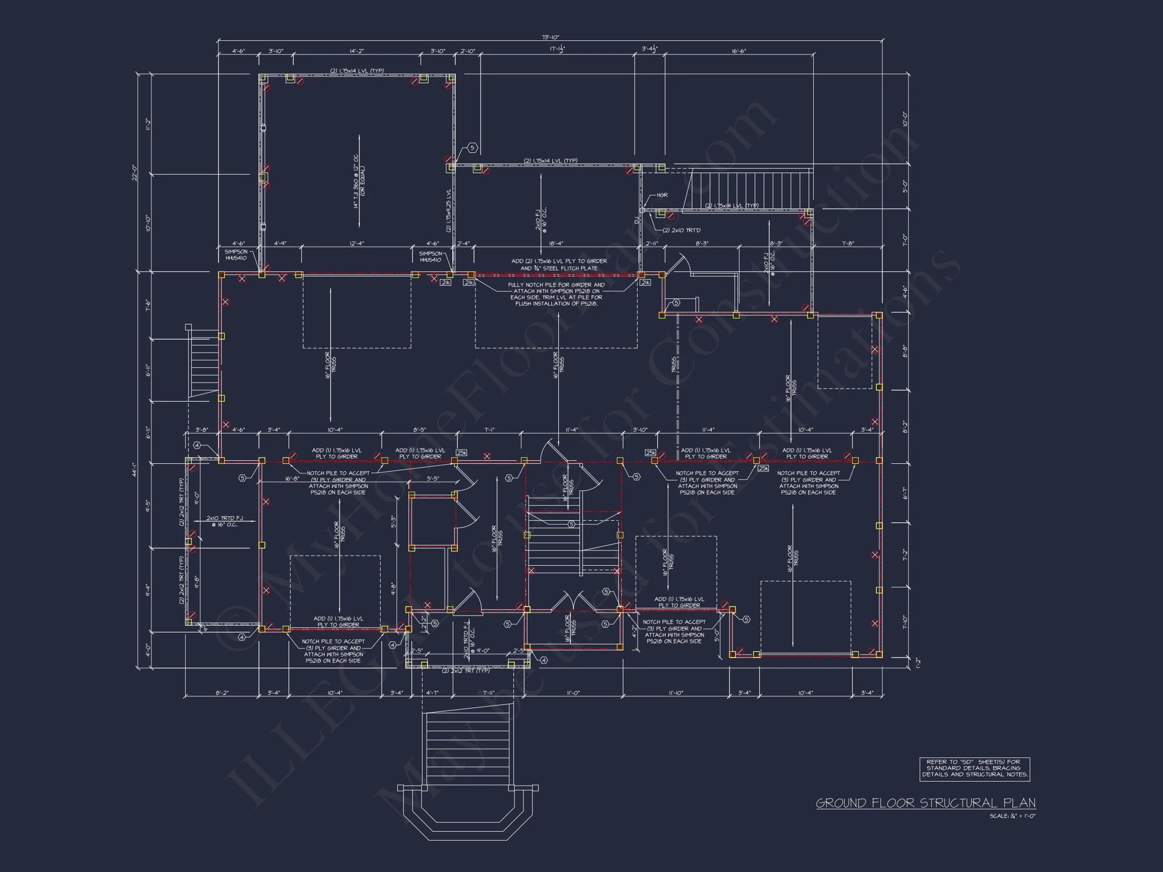 16-1797 HOUSE PLAN - Expansive Coastal Beach House Plan with Elegant CAD Designs 16 Expansive Coastal Beach house Plan with Elegant CAD Designs