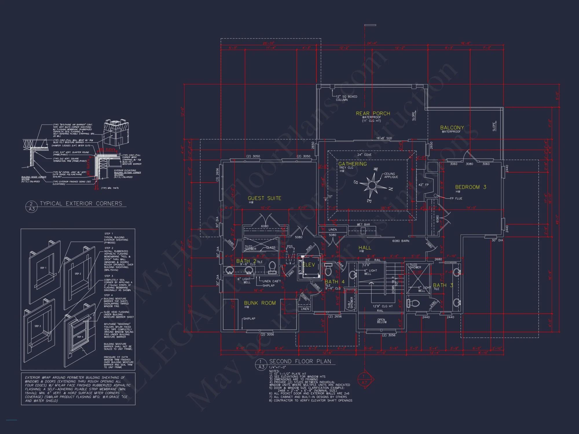 Expansive Coastal Beach house Plan with Elegant CAD Designs