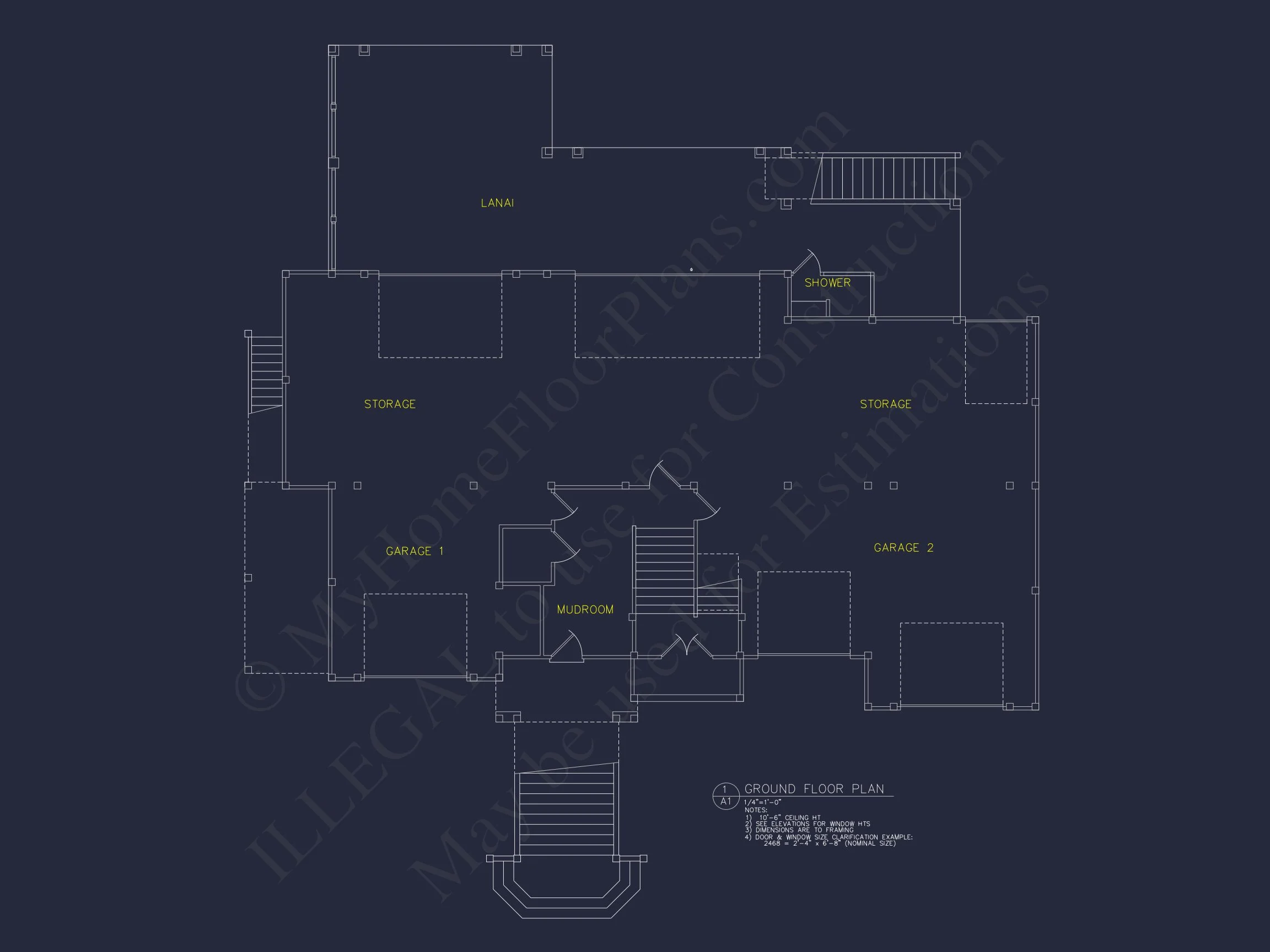 16-1797 HOUSE PLAN - Expansive Coastal Beach House Plan with Elegant CAD Designs 4 Expansive Coastal Beach house Plan with Elegant CAD Designs