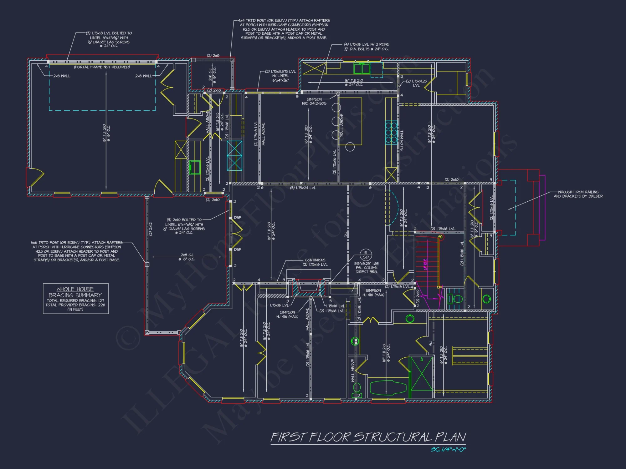 French Country house Plan with Spacious Floor Design & CAD