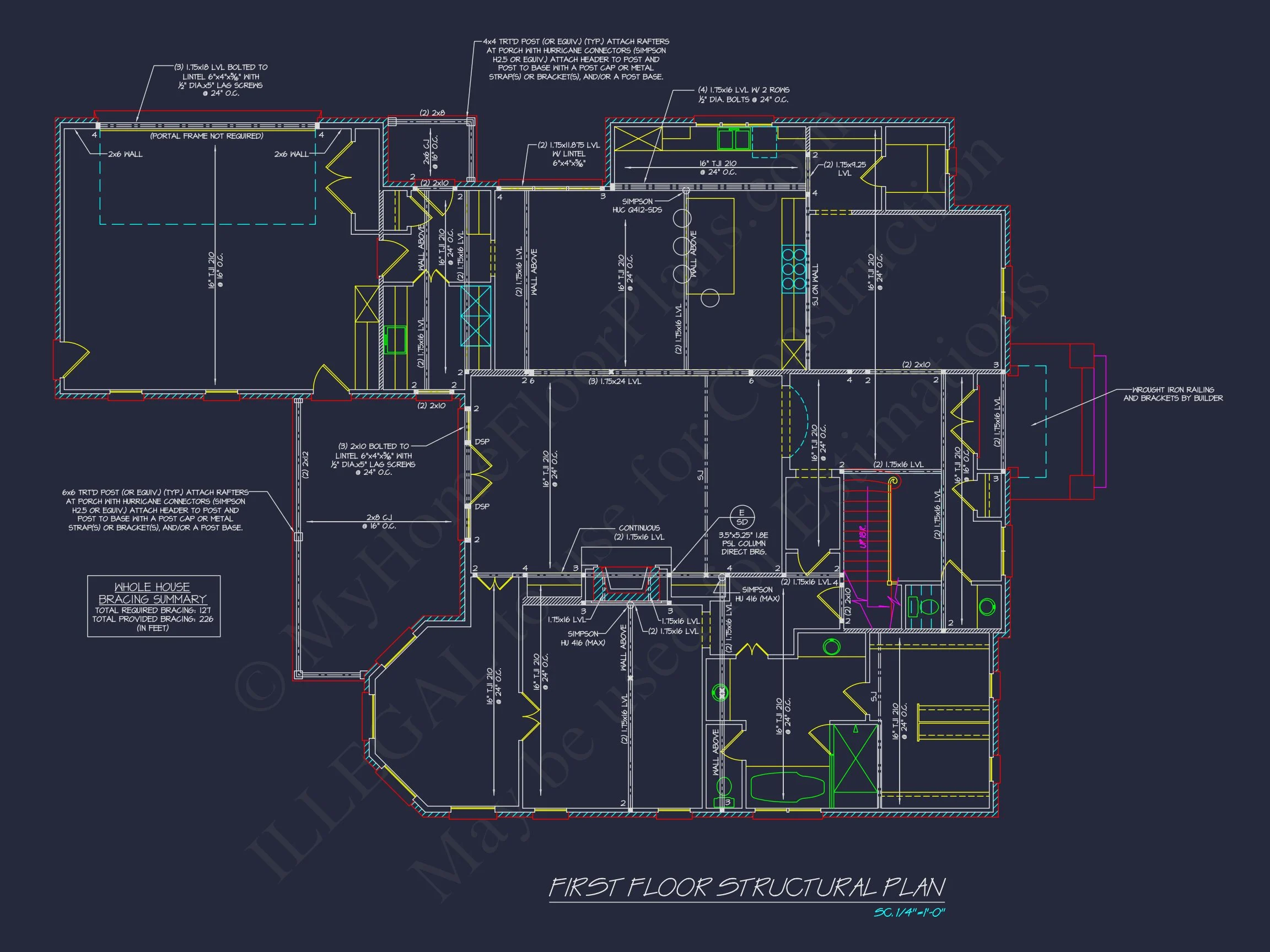 16-1789 HOUSE PLAN - French Country House Plan with Spacious Floor Design & CAD 16 French Country house Plan with Spacious Floor Design & CAD