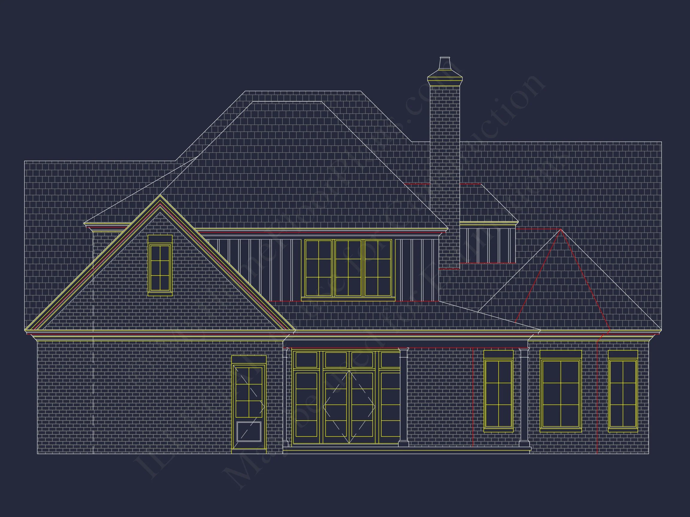 16-1789 HOUSE PLAN - French Country House Plan with Spacious Floor Design & CAD 7 French Country house Plan with Spacious Floor Design & CAD