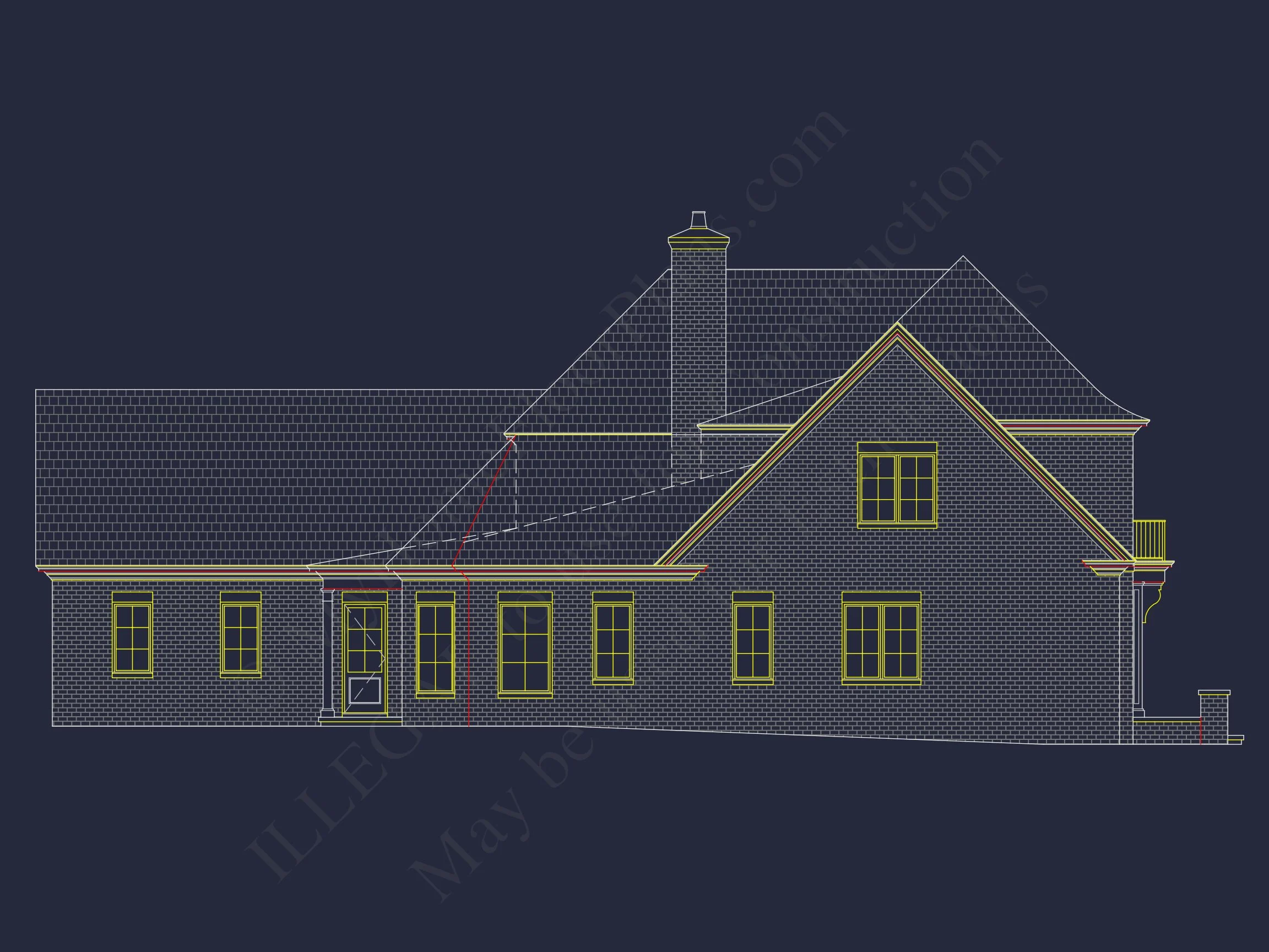 16-1789 HOUSE PLAN - French Country House Plan with Spacious Floor Design & CAD 6 French Country house Plan with Spacious Floor Design & CAD