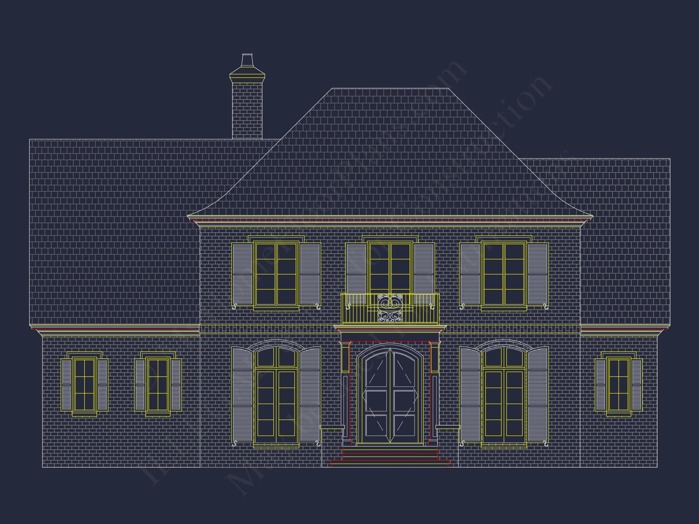 16-1789 HOUSE PLAN - French Country House Plan with Spacious Floor Design & CAD 5 French Country house Plan with Spacious Floor Design & CAD