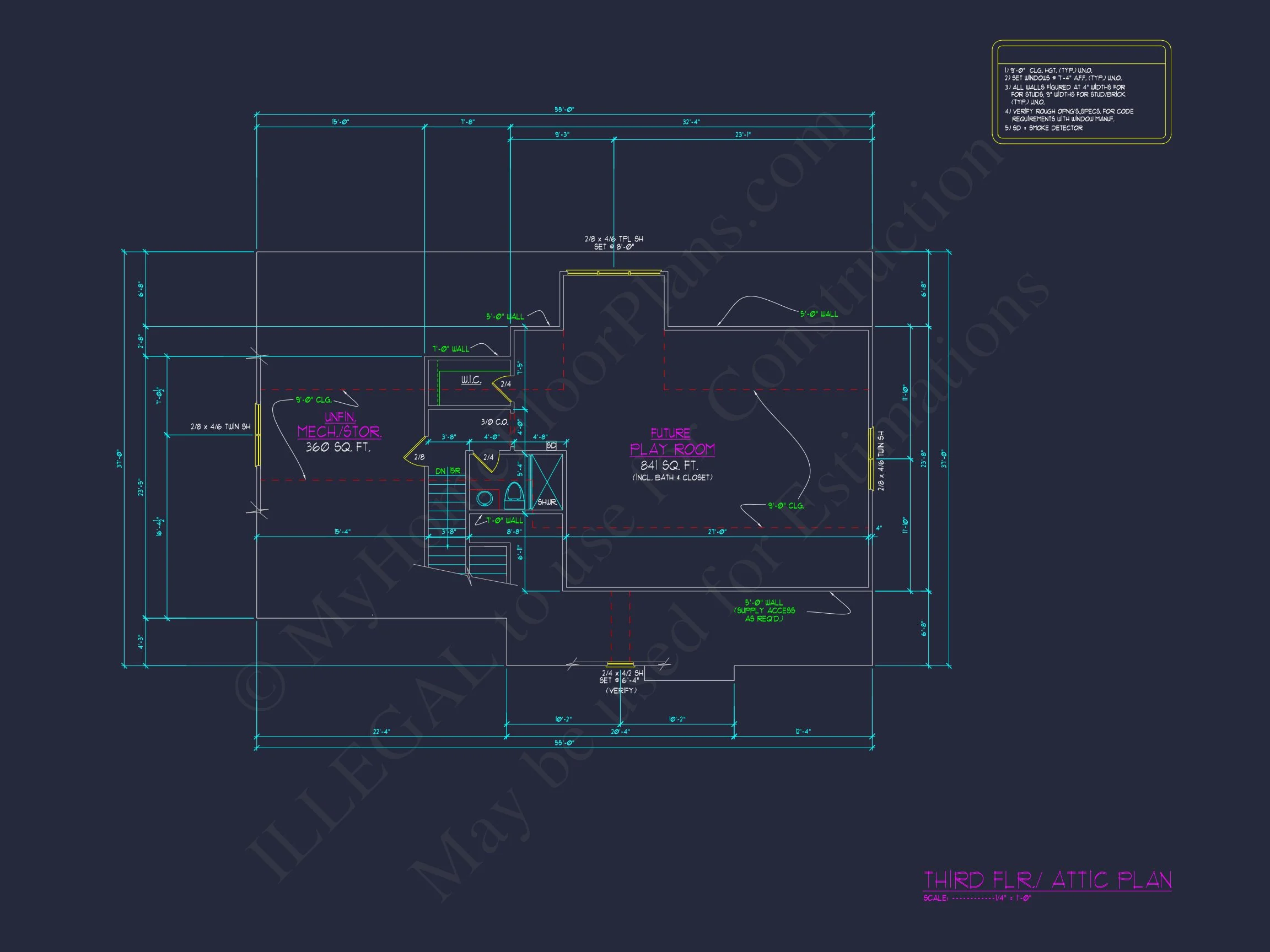 16-1786B HOUSE PLAN - Elegant 3-Story House Plan with Spacious Floor Plan and CAD Designs 9 Elegant 3-Story house Plan with Spacious Floor Plan and CAD Designs