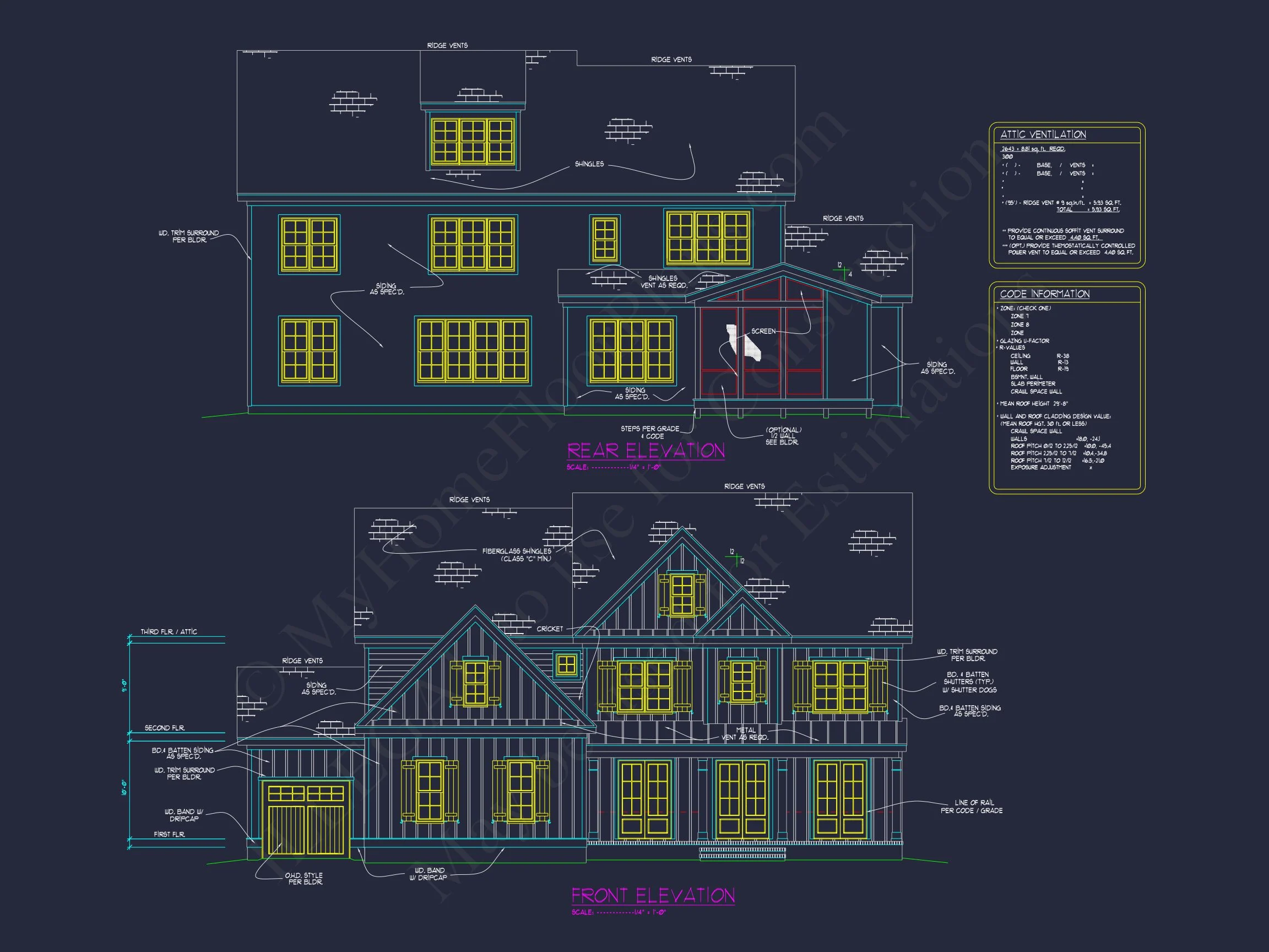 16-1786B HOUSE PLAN - Elegant 3-Story House Plan with Spacious Floor Plan and CAD Designs 2 Elegant 3-Story house Plan with Spacious Floor Plan and CAD Designs