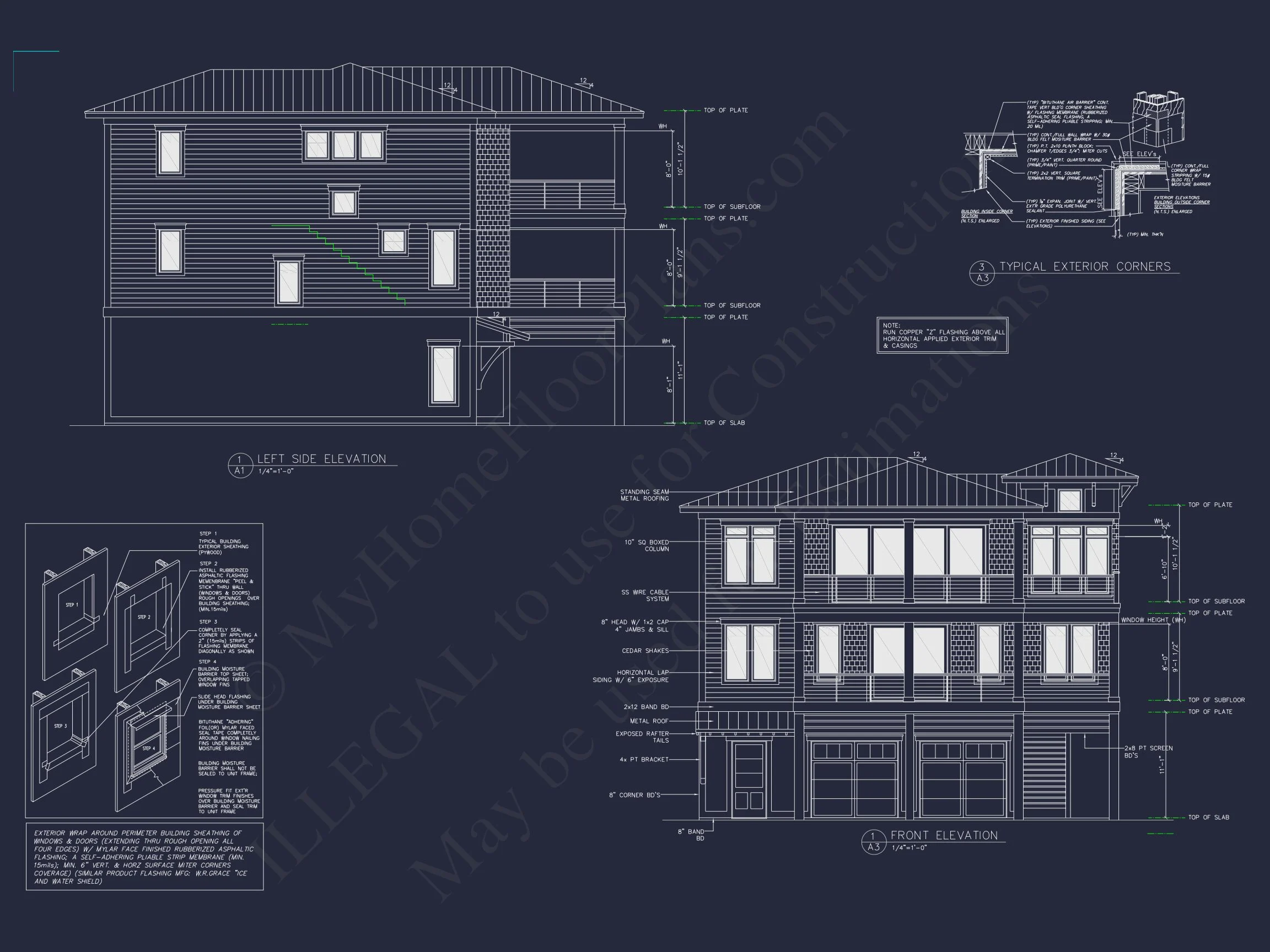 16-1770 HOUSE PLAN - Stunning Coastal House Plan with CAD-Ready Designs and Features 4 Stunning Coastal house Plan with CAD-Ready Designs and Features