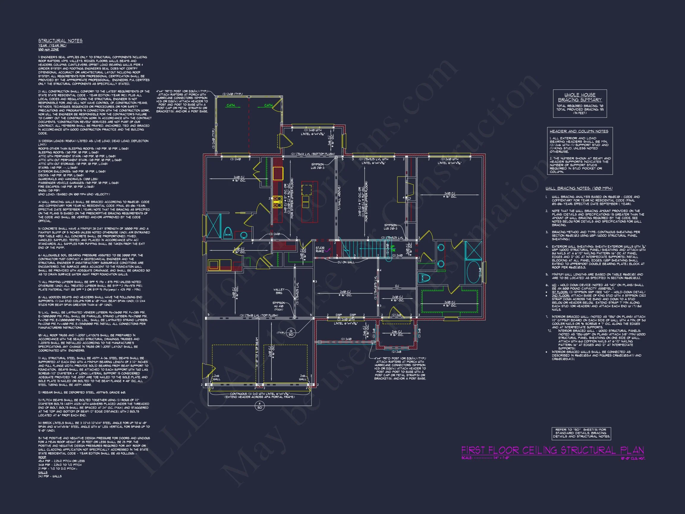 16-1688 HOUSE PLAN - Traditional Home Plan - 3-Bed, 2-Bath, 2,150 SF 9 Stylish house Plan Featuring Open Floor Plan with Study