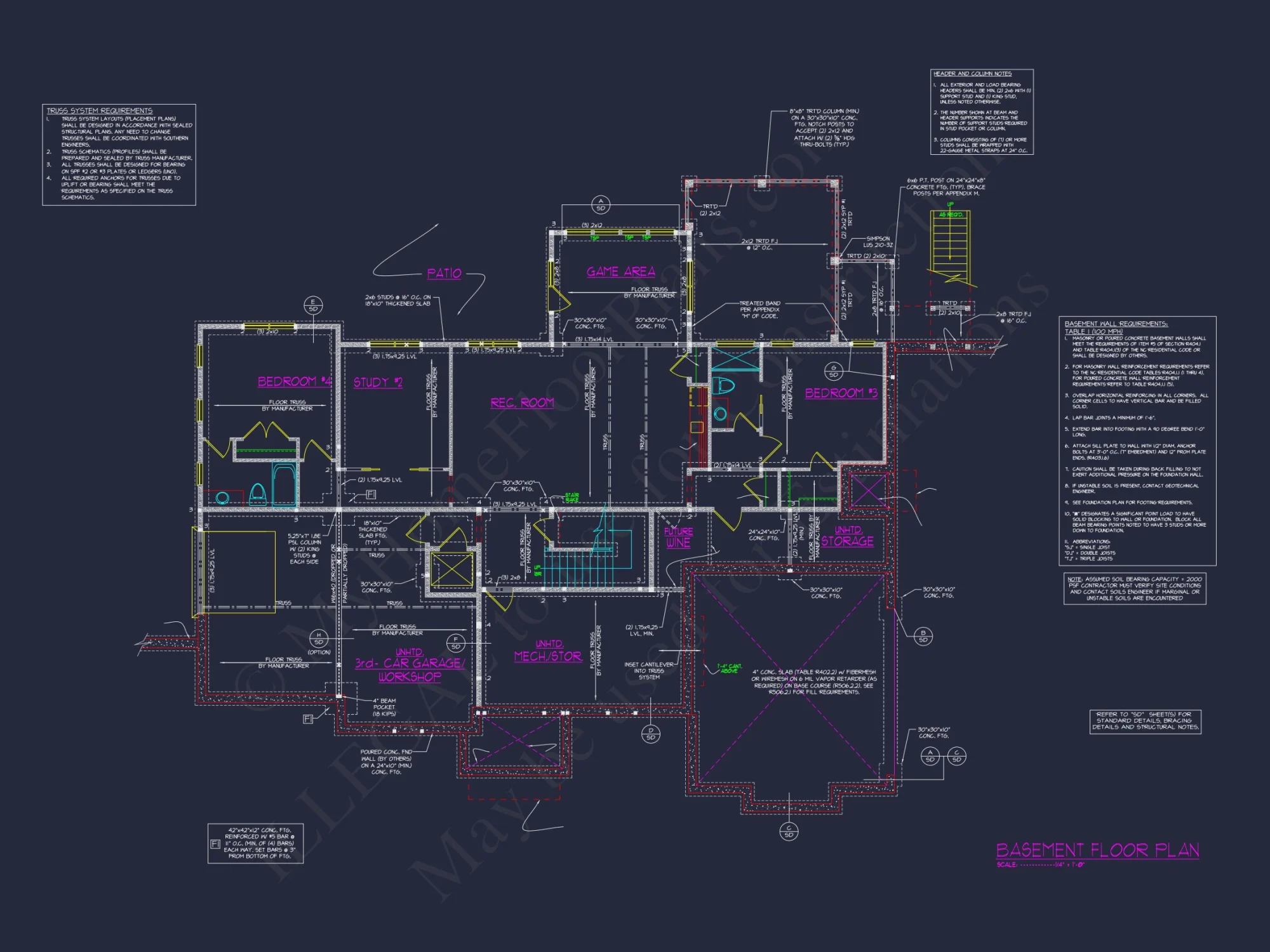 Spacious house Plan With 4 Bedrooms, CAD Designs & Blueprints
