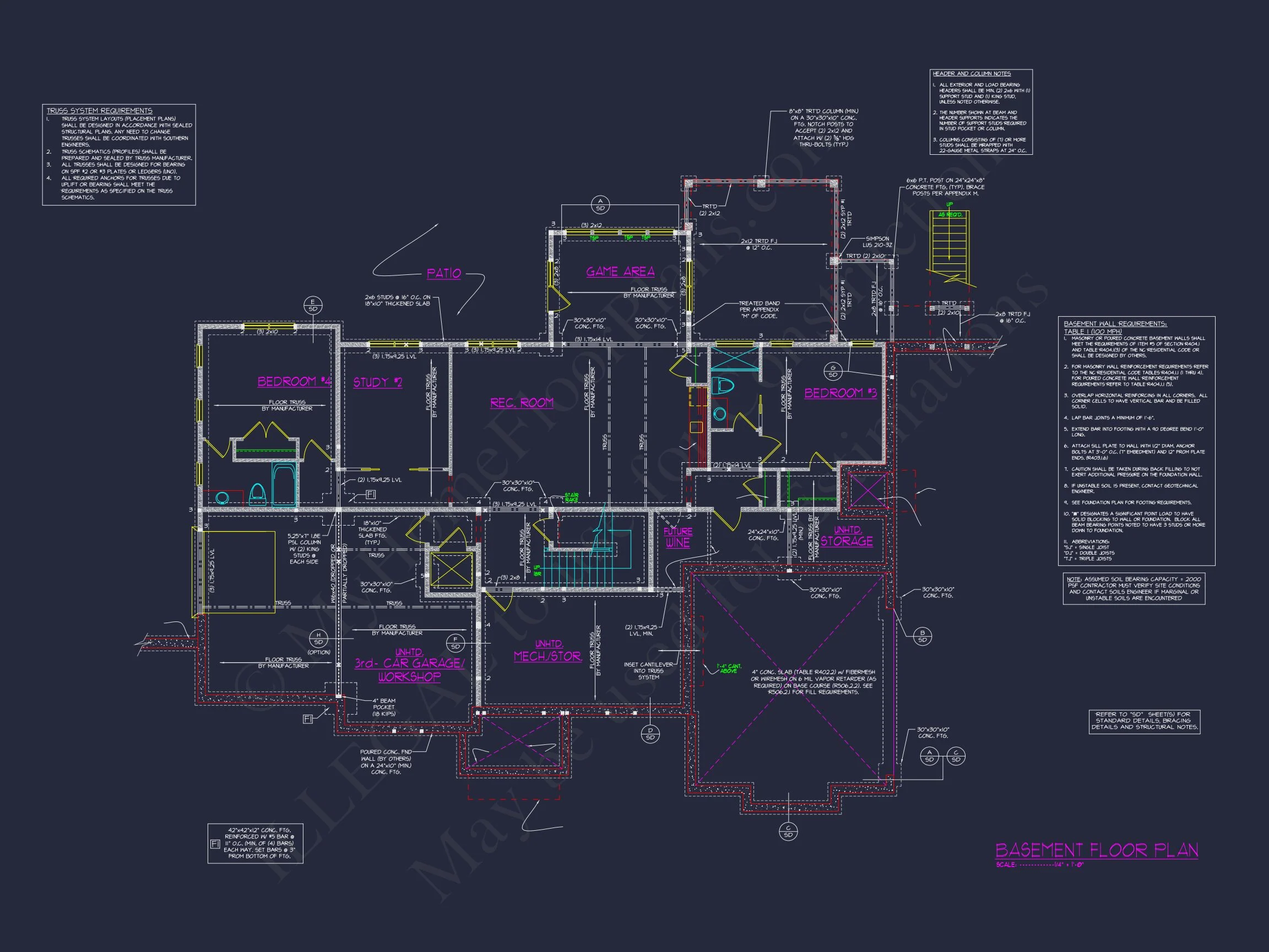 Spacious house Plan With 4 Bedrooms, CAD Designs & Blueprints