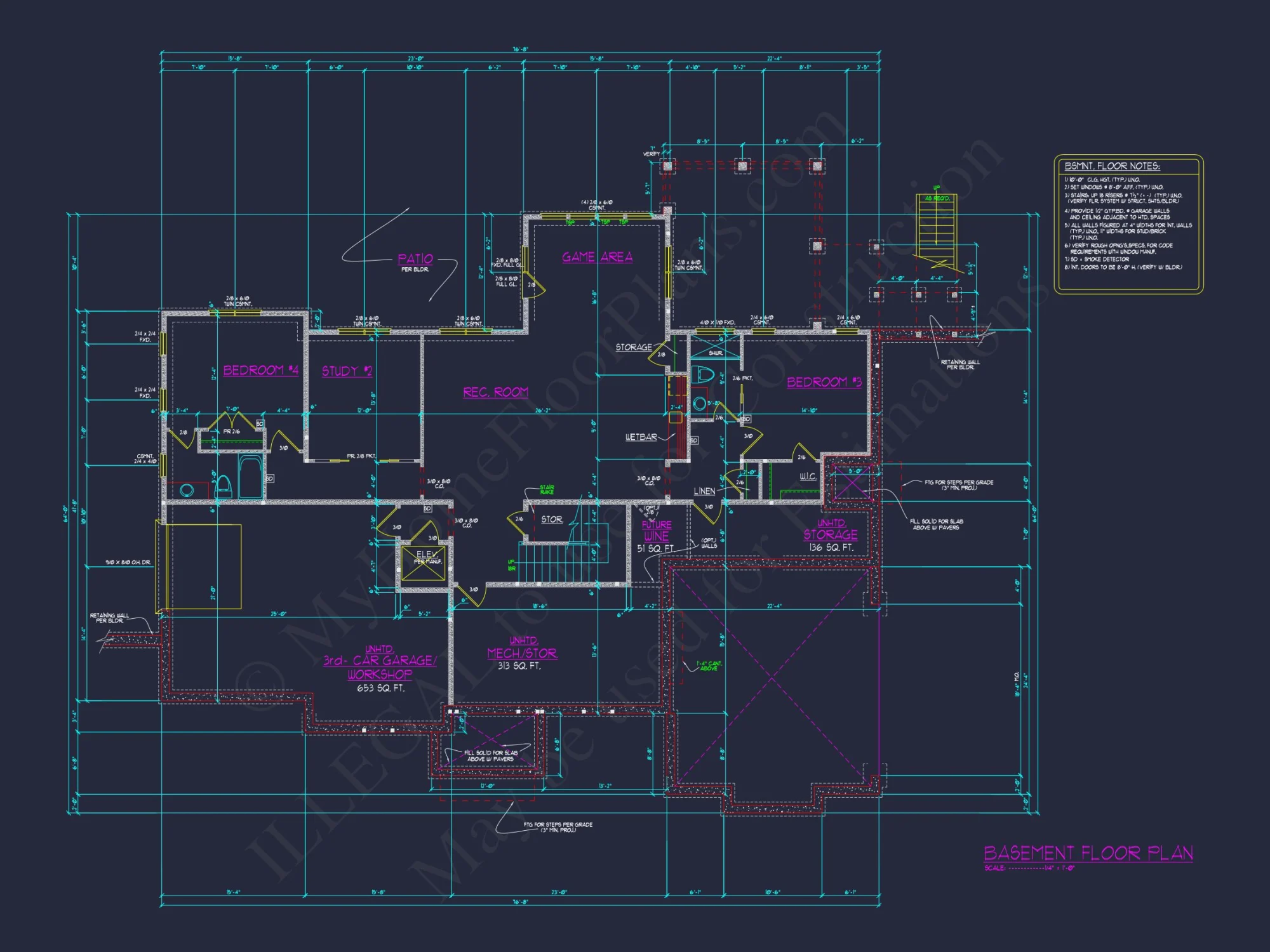 Spacious house Plan With 4 Bedrooms, CAD Designs & Blueprints