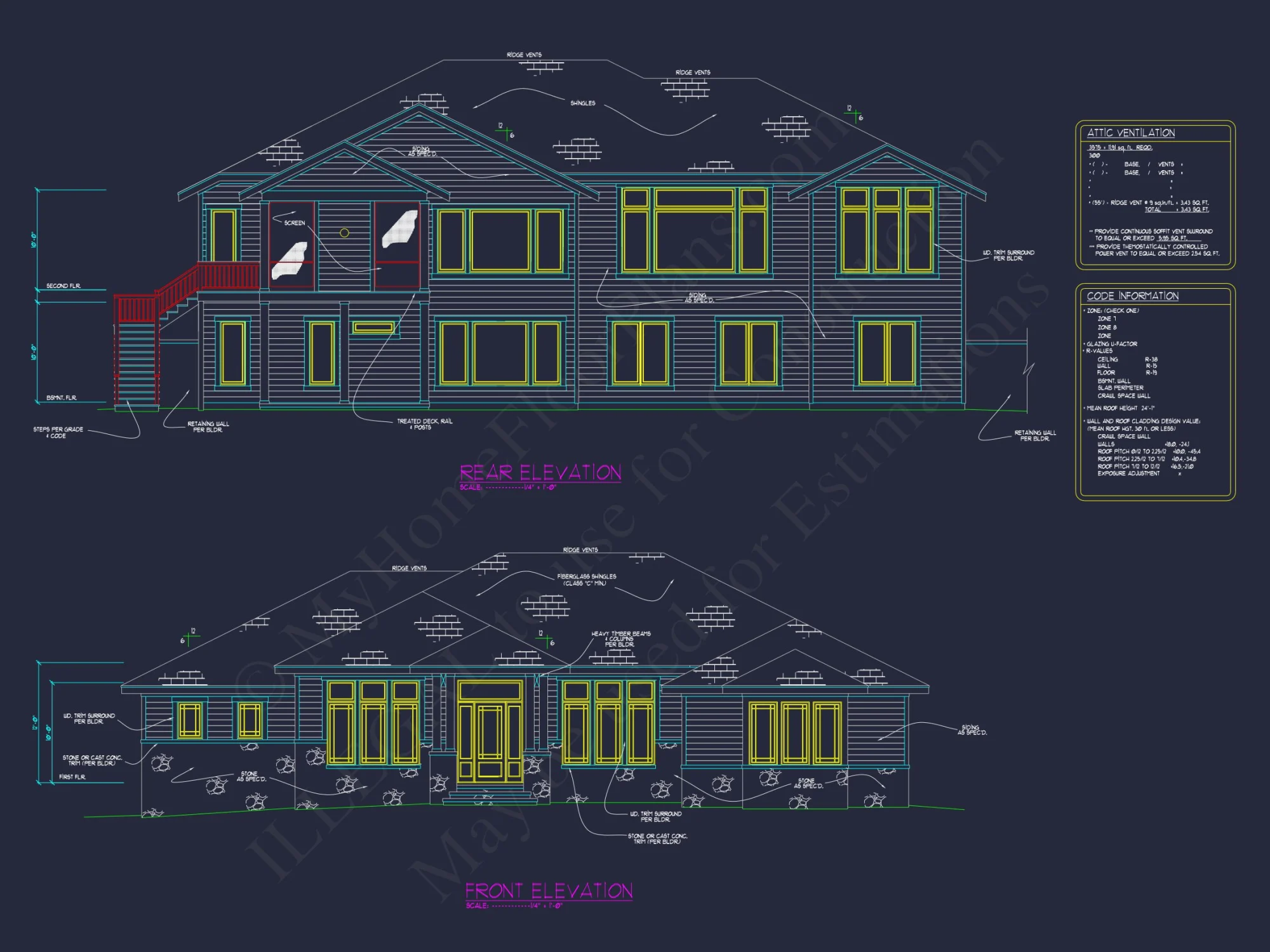 Spacious house Plan With 4 Bedrooms, CAD Designs & Blueprints
