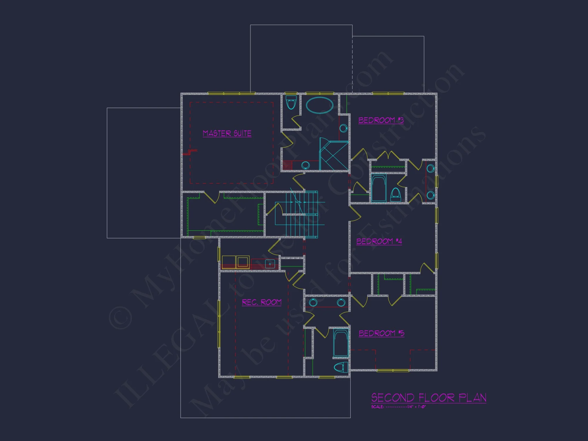 Elegant house Plan with Spacious Floors, CAD Designs & Blueprints
