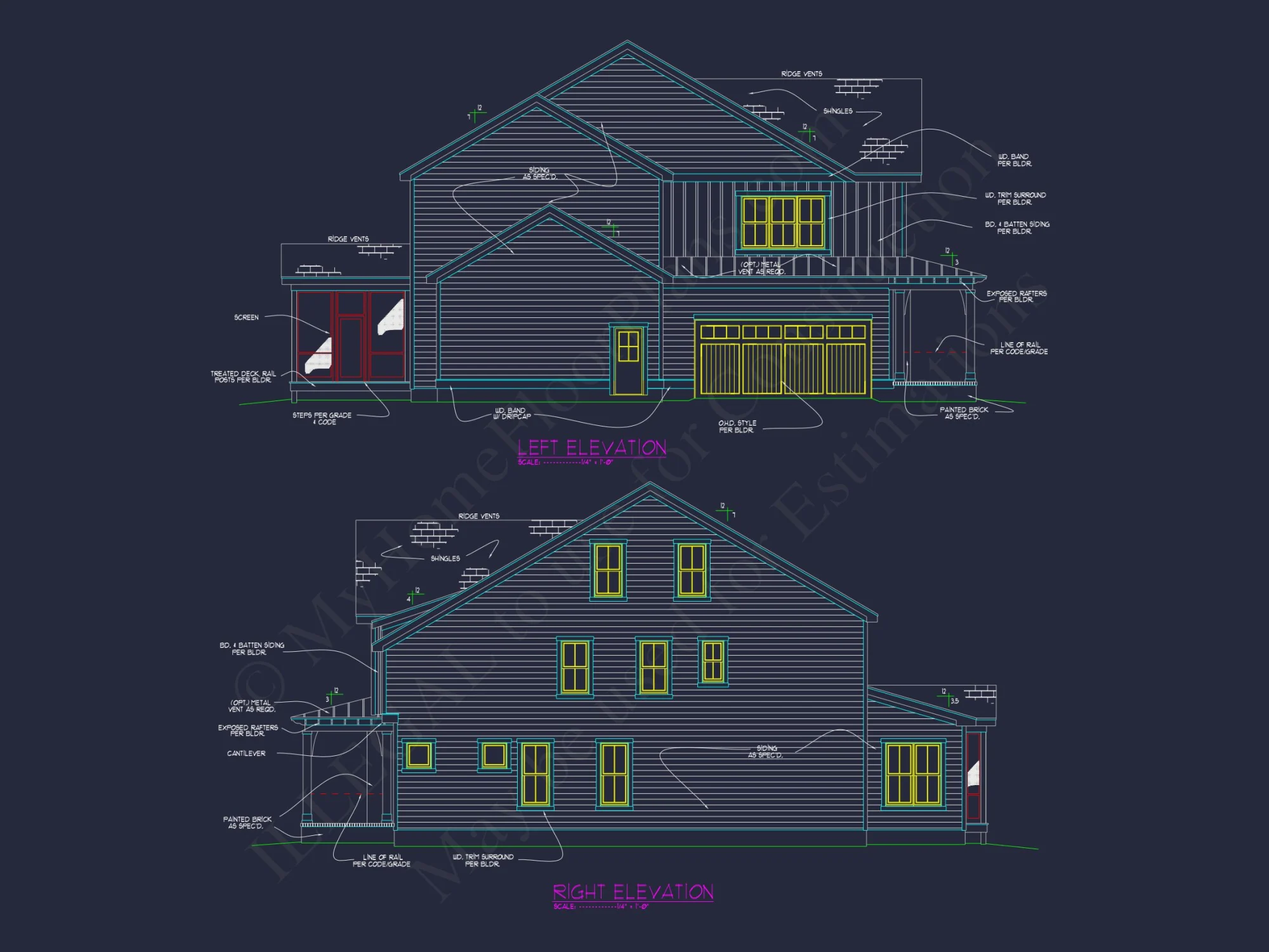 Elegant house Plan with Spacious Floors, CAD Designs & Blueprints