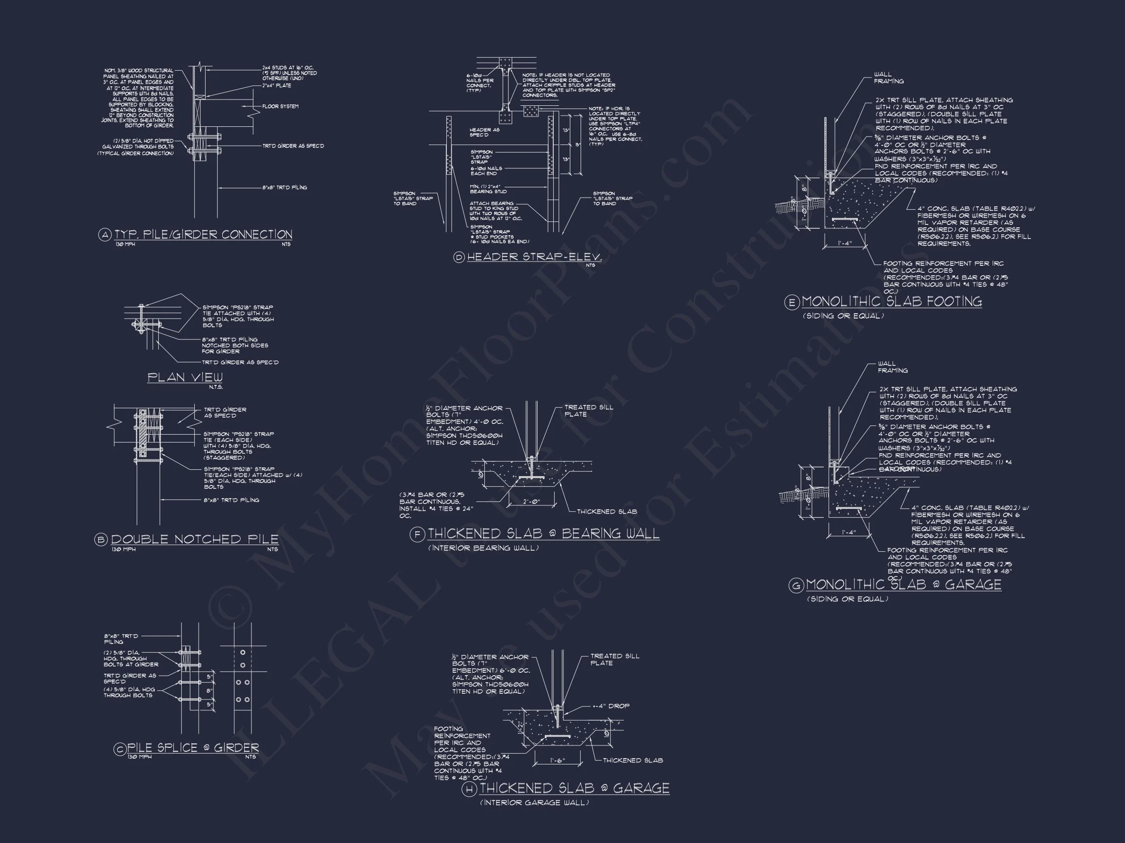 Modern Beach house Plan with CAD Designs and 3 Floor Layouts
