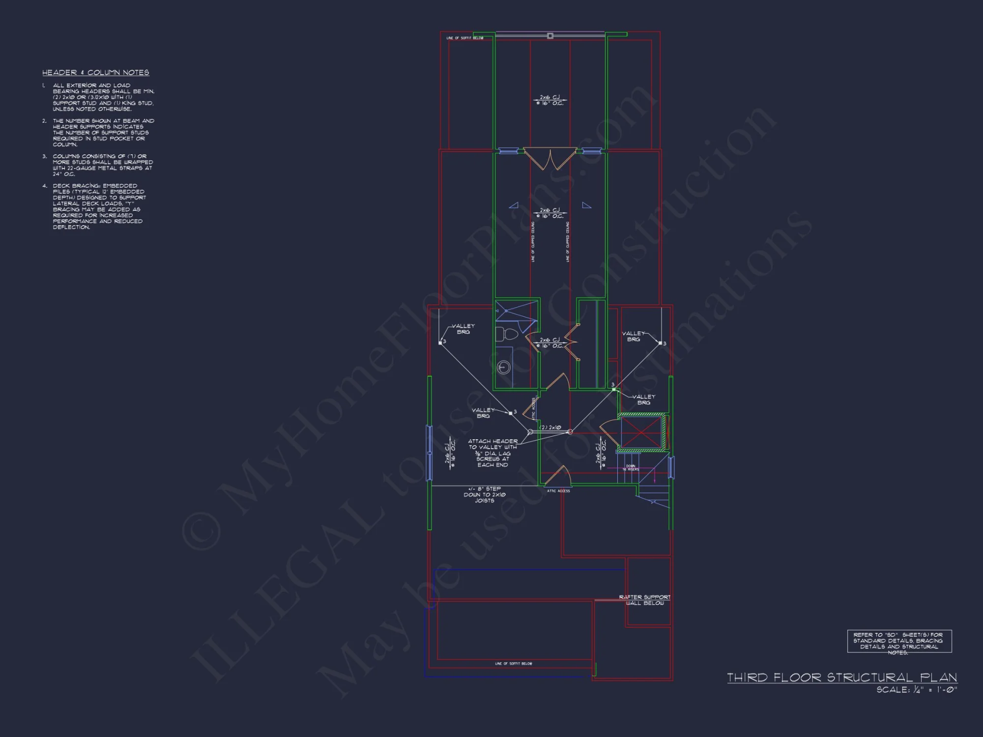 Modern Beach house Plan with CAD Designs and 3 Floor Layouts