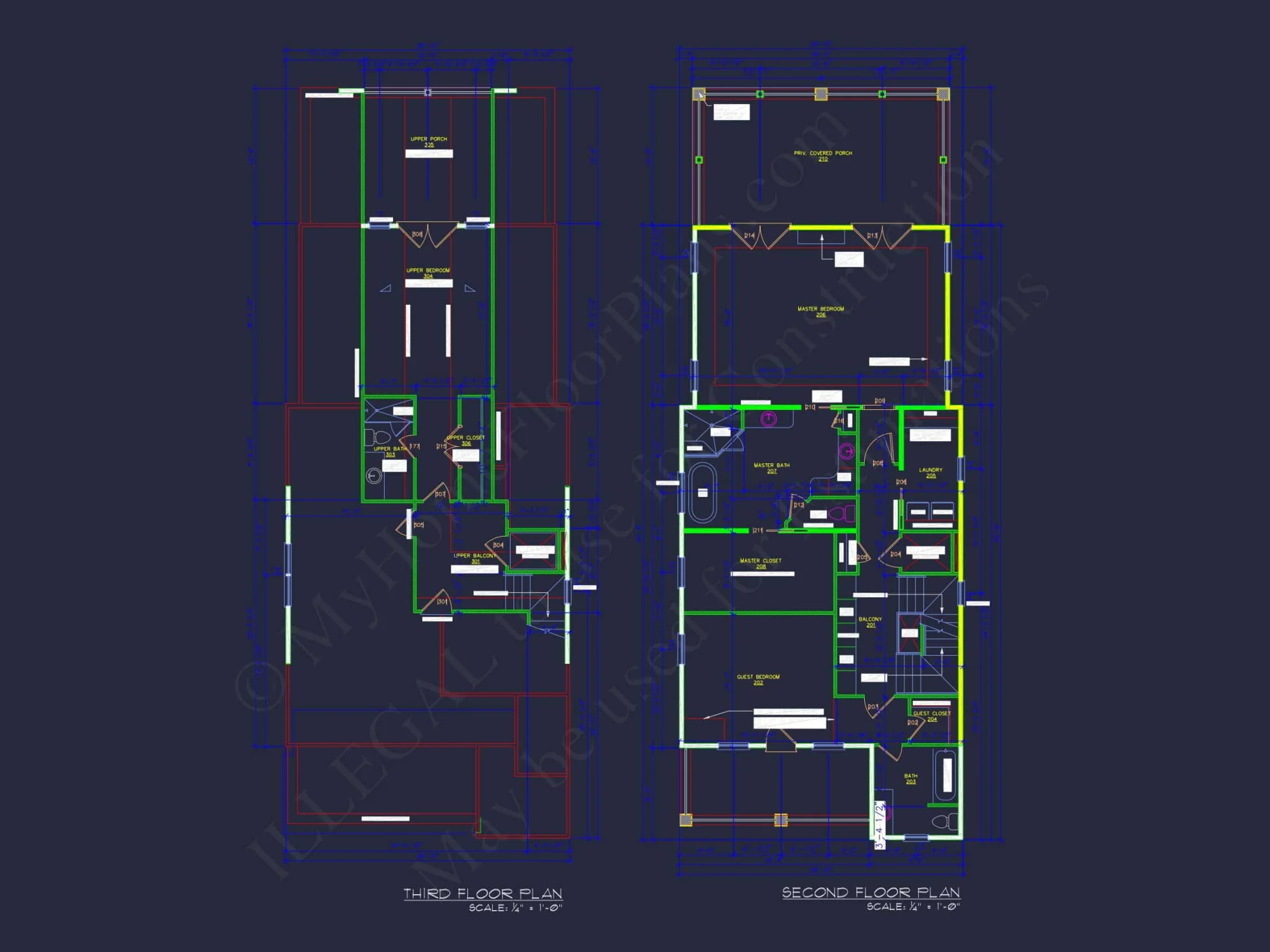 Modern Beach house Plan with CAD Designs and 3 Floor Layouts