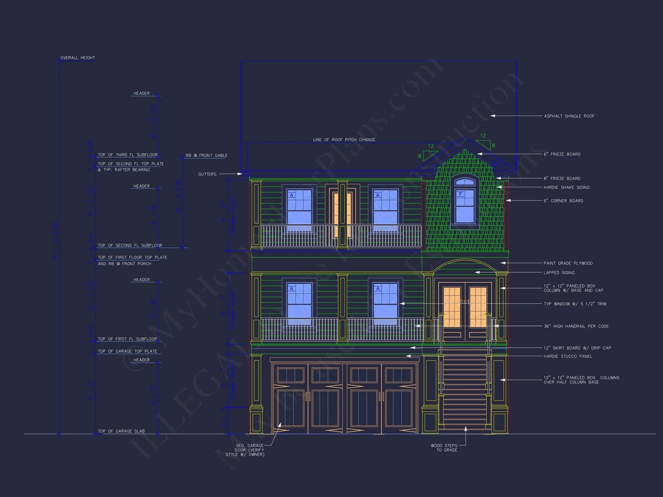 Modern Beach house Plan with CAD Designs and 3 Floor Layouts