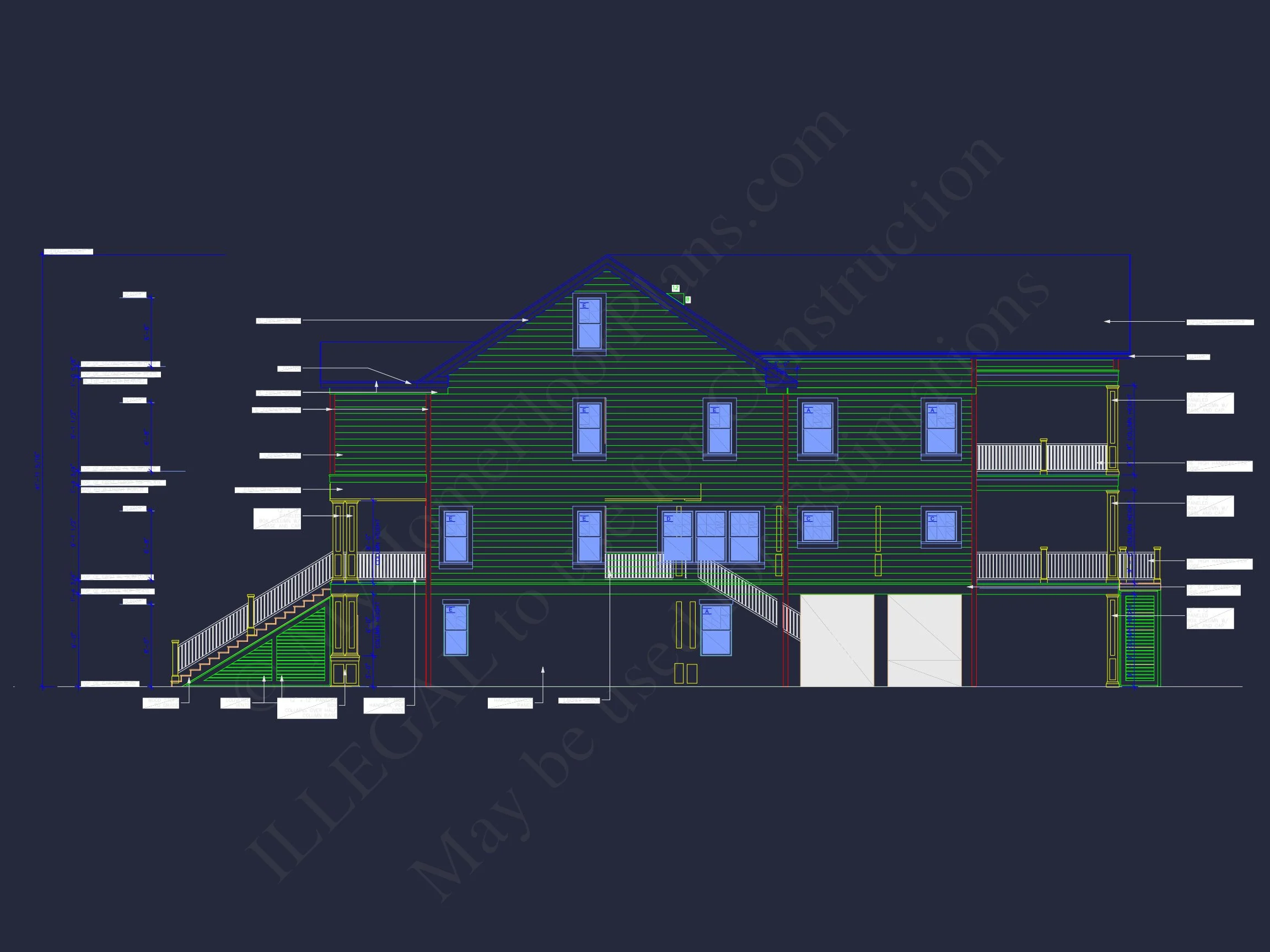 Modern Beach house Plan with CAD Designs and 3 Floor Layouts