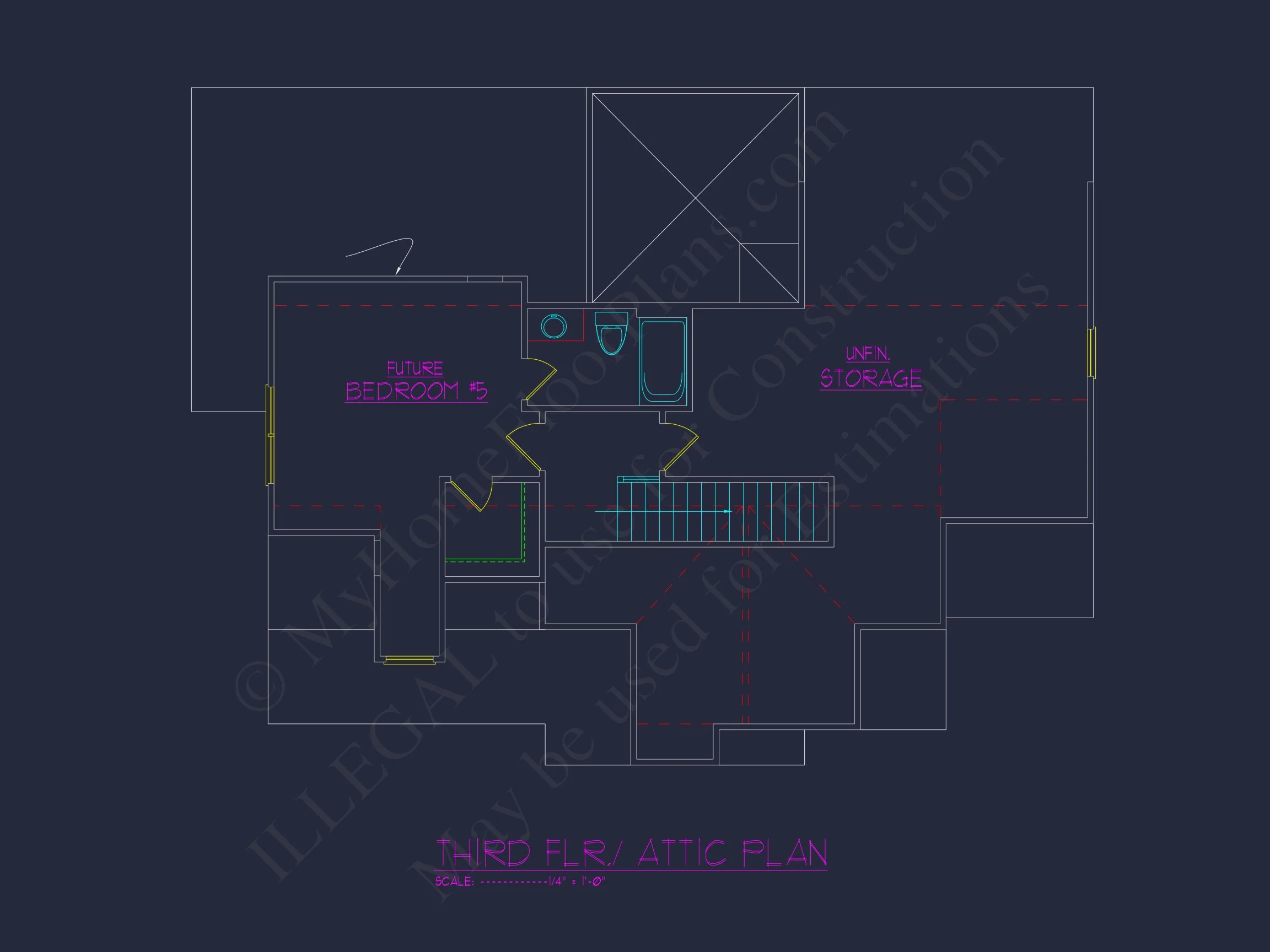 16-1465 HOUSE PLAN - Traditional Colonial Home Plan - 4-Bed, 3-Bath, 3,246 SF 29 Spacious 4-Bedroom house Plan with Stunning Blueprint Designs