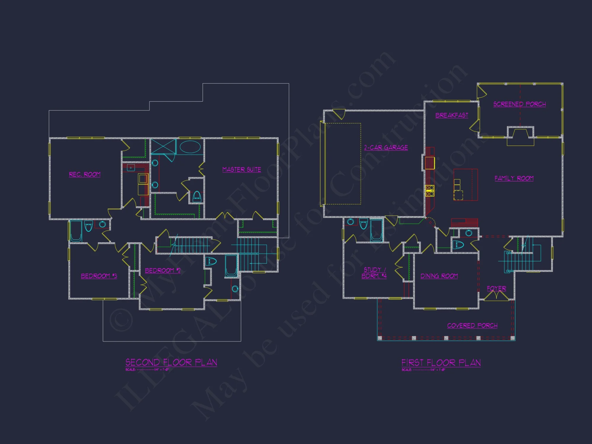 Spacious 4-Bedroom house Plan with Stunning Blueprint Designs