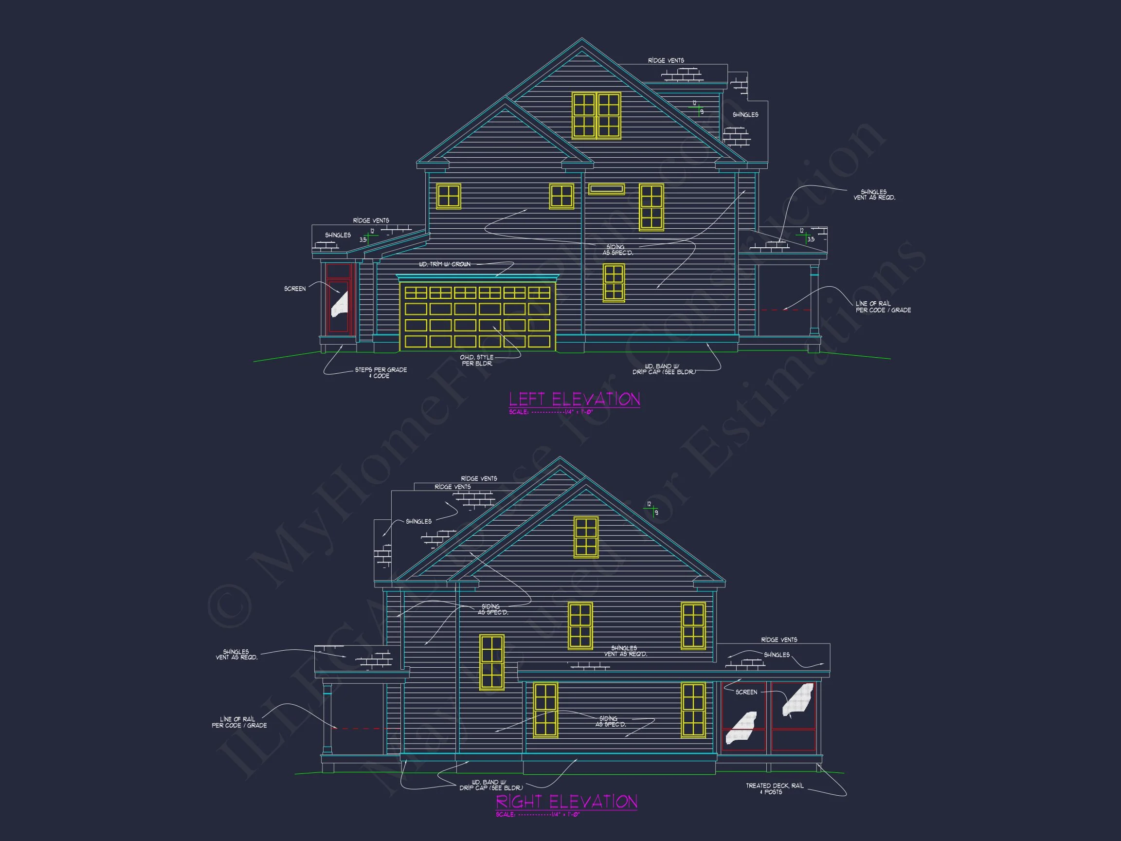 16-1465 HOUSE PLAN - Traditional Colonial Home Plan - 4-Bed, 3-Bath, 3,246 SF 3 Spacious 4-Bedroom house Plan with Stunning Blueprint Designs