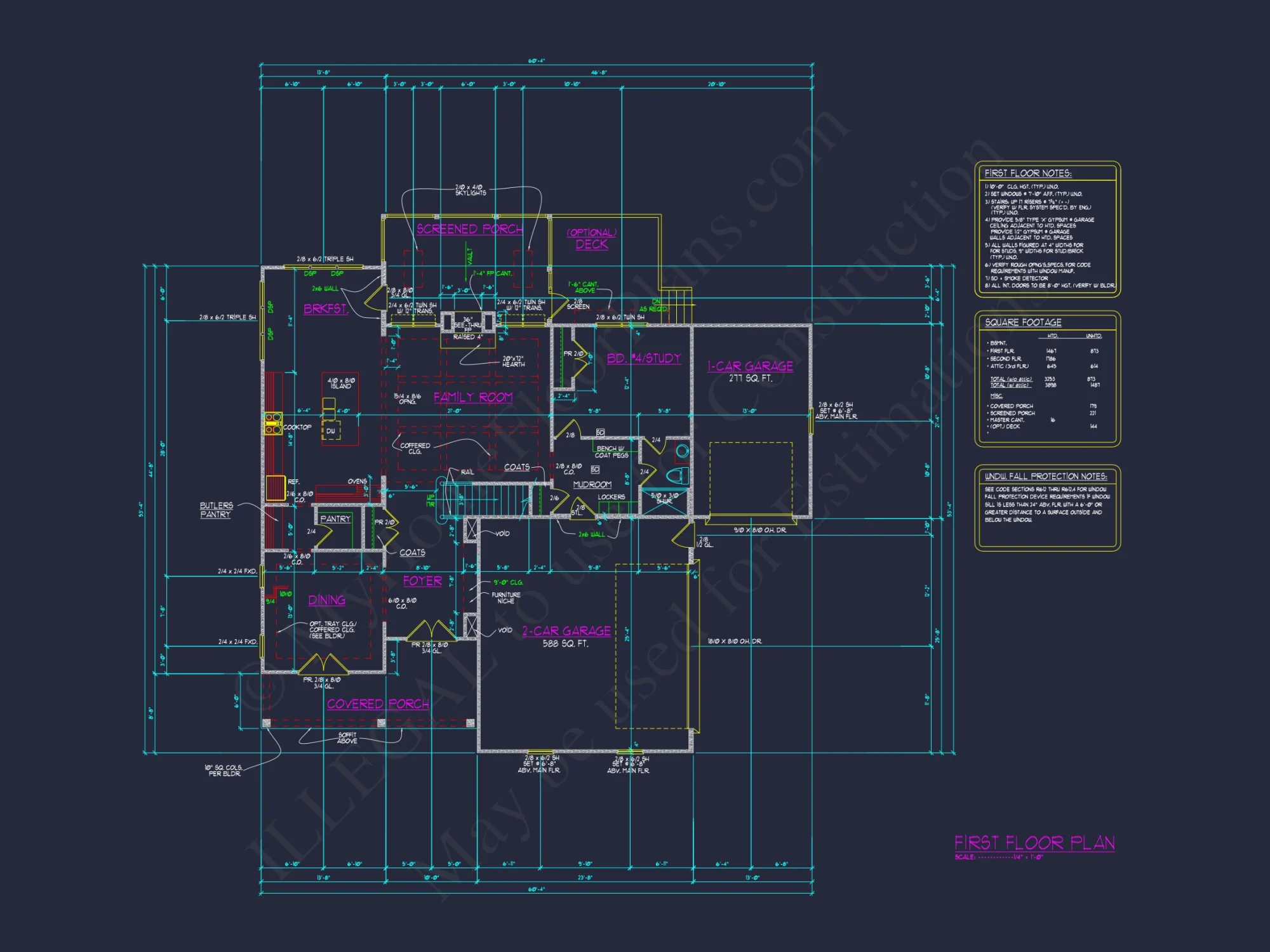 Modern Farmhouse house Plan with 5 Bedrooms and CAD Designs