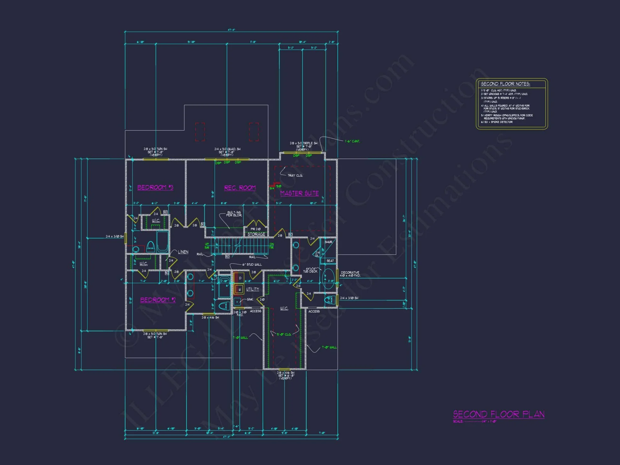 Modern Farmhouse house Plan with 5 Bedrooms and CAD Designs
