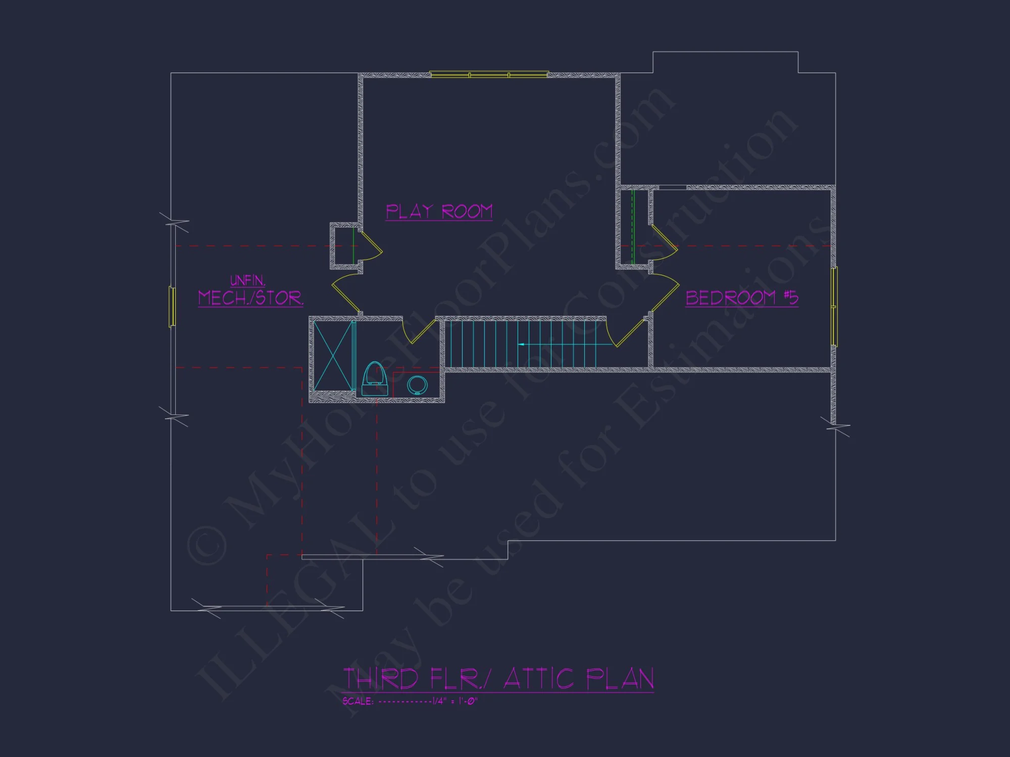 Modern Farmhouse house Plan with 5 Bedrooms and CAD Designs