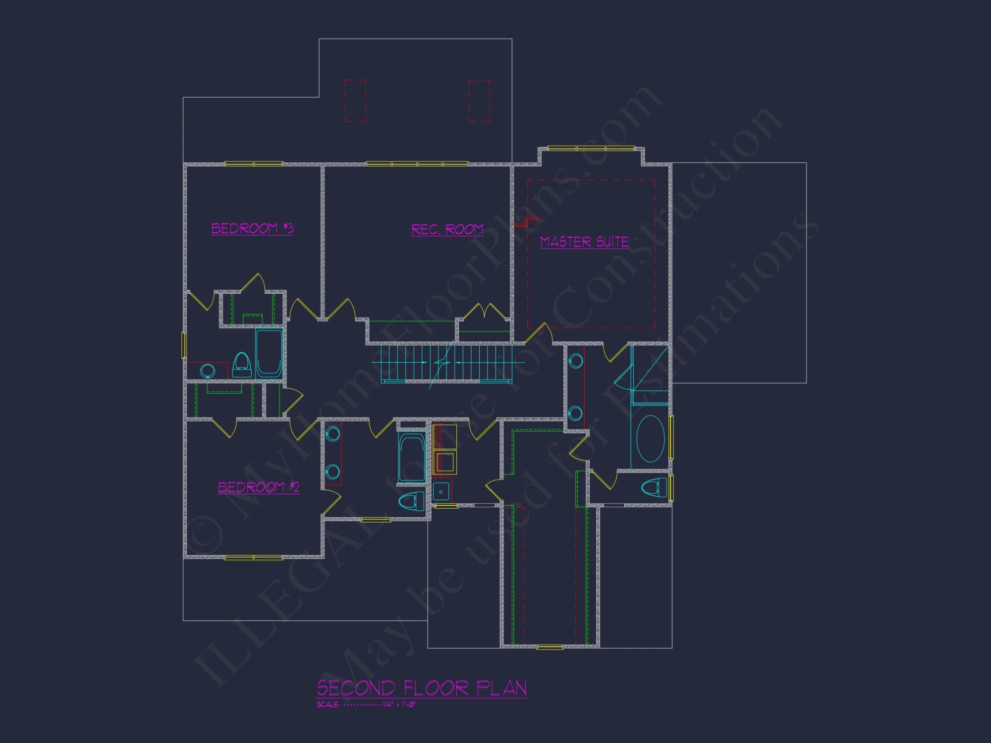 Modern Farmhouse house Plan with 5 Bedrooms and CAD Designs