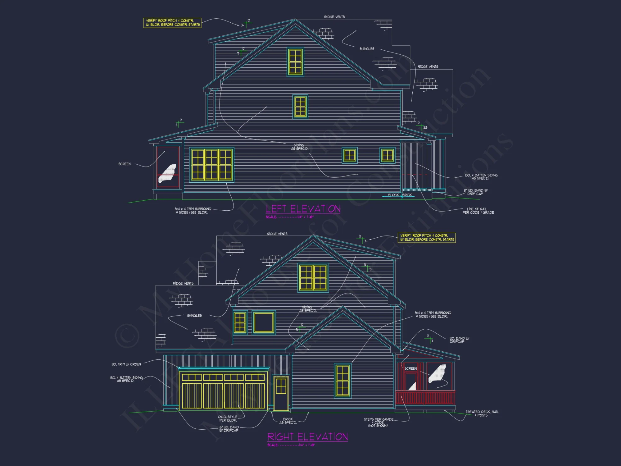 Modern Farmhouse house Plan with 5 Bedrooms and CAD Designs