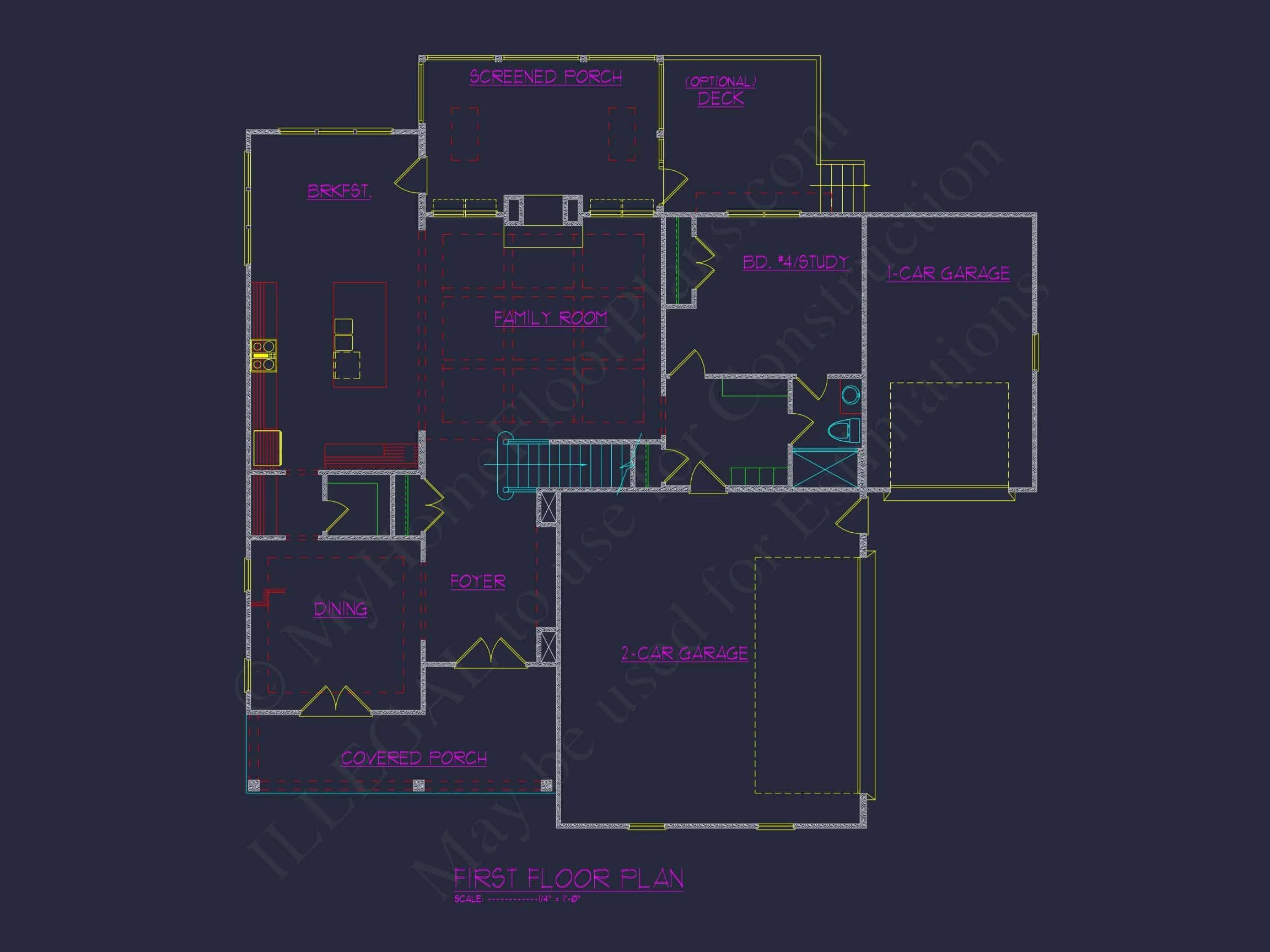 16-1430 HOUSE PLAN - Modern Farmhouse Home Plan – 5-Bed, 4-Bath, 3253 SF 8 Modern Farmhouse house Plan with 5 Bedrooms and CAD Designs