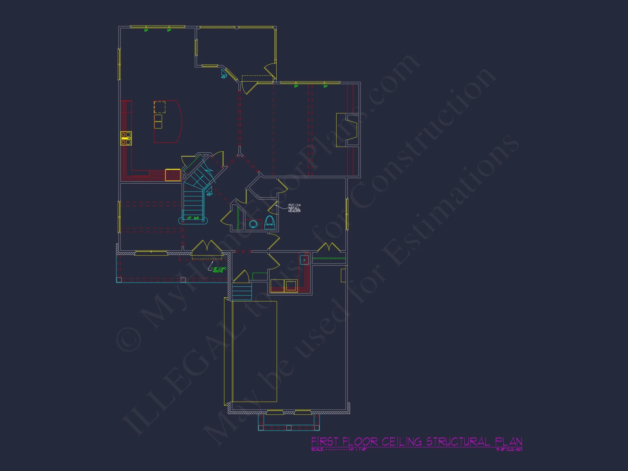 Elegant house Floor Plan with CAD Blueprints for Designers