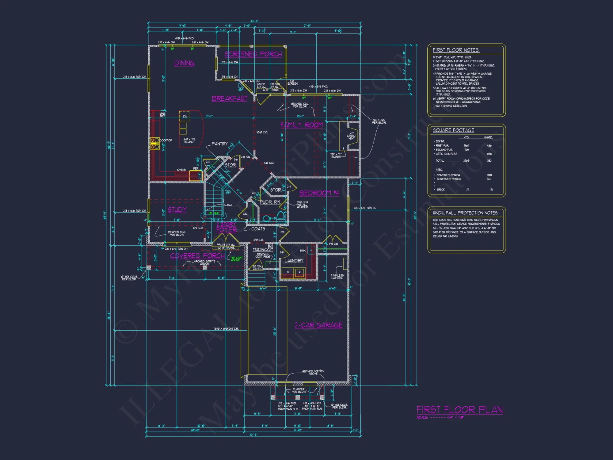 Elegant house Floor Plan with CAD Blueprints for Designers